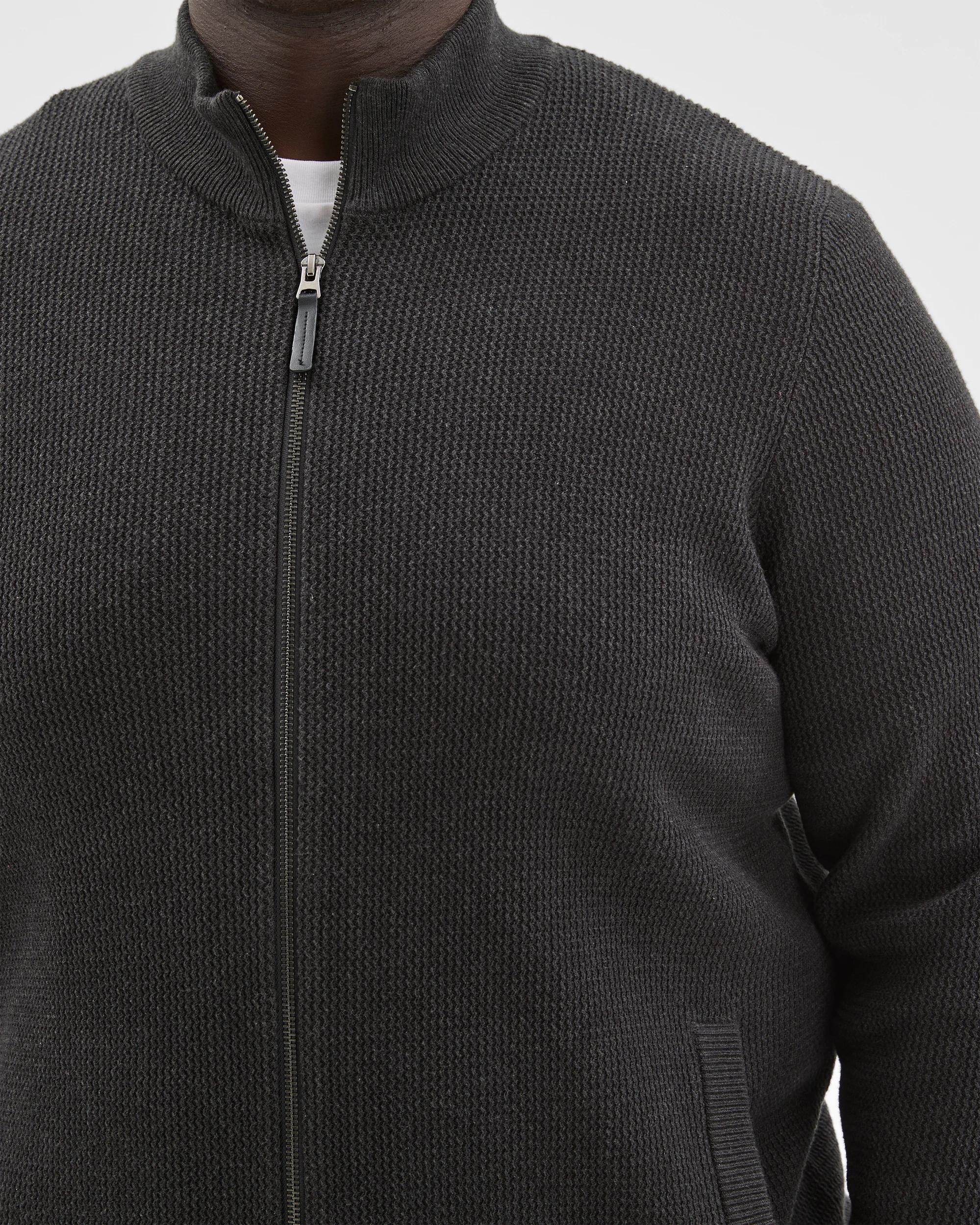 7 Target Man Plus Plus Size Australian Cotton Zip Through Knit Jumper CHARCOAL, 7 of 8