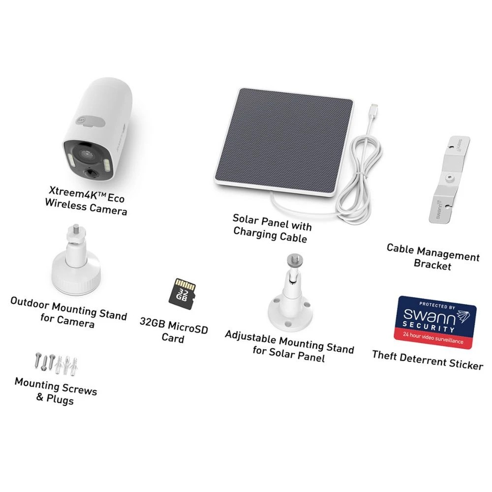 8 Swann Xtreem4K Eco Wireless Security Camera with Solar Panel, 8 of 8