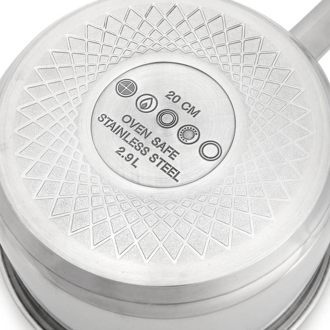 7 20cm Stainless Steel Saucepan with Aluminium  Base, 7 of 8