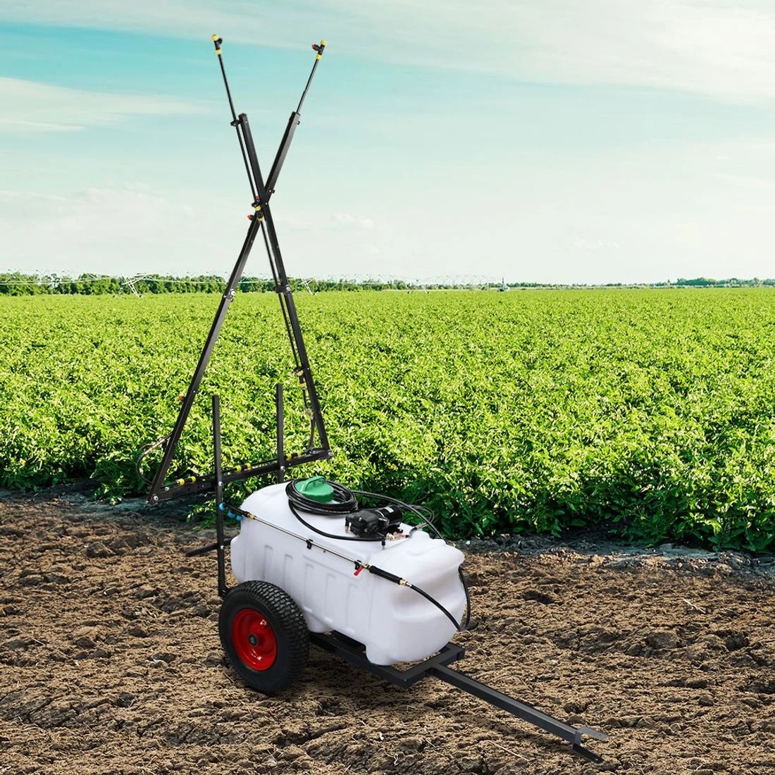 7 Giantz Weed Sprayer 100L Trailer 5M Boom Garden Spray - White, 7 of 7
