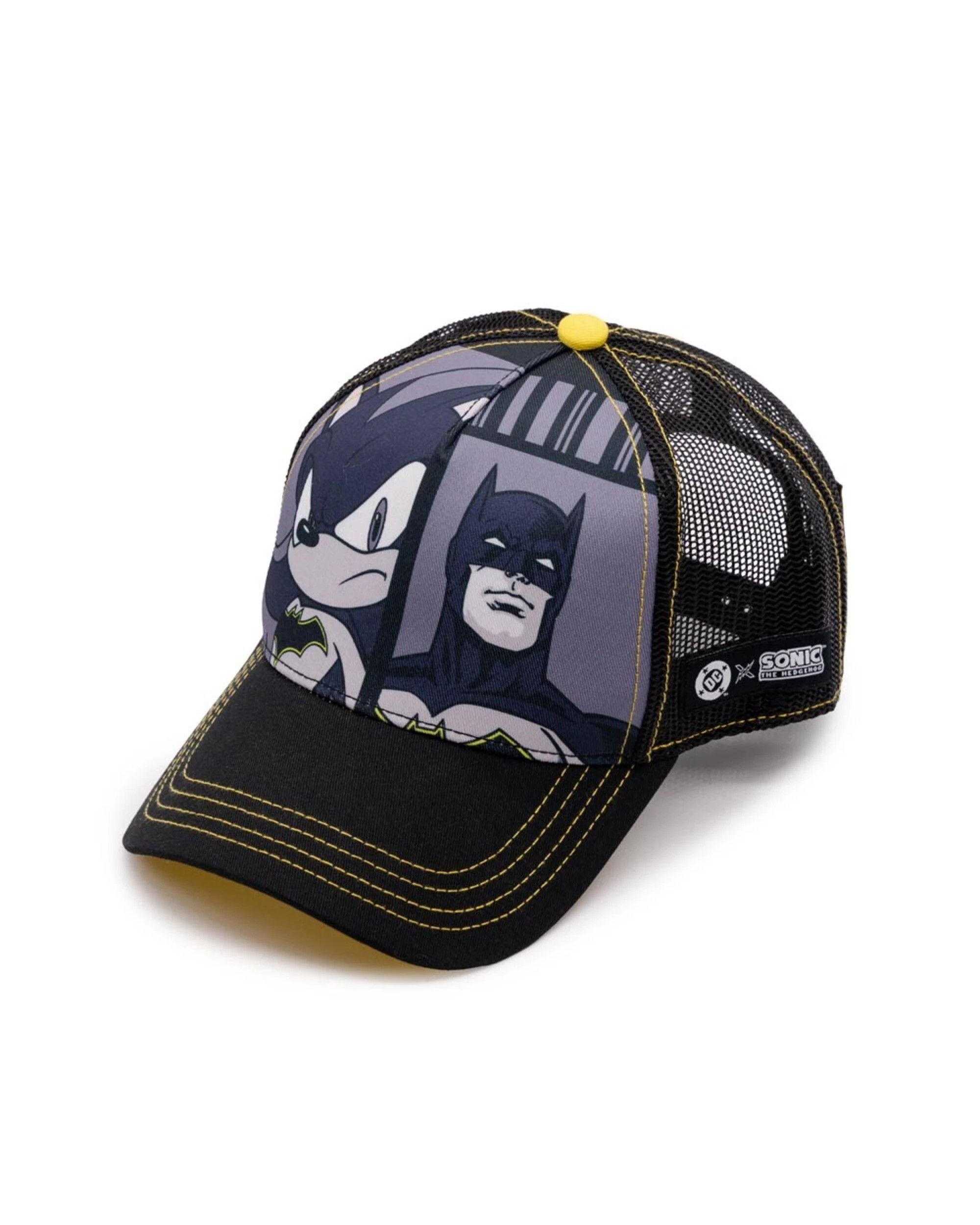 1 DC X Sonic the Hedgehog - Shadow & Batman Trucker Cap - Black, 1 of 4