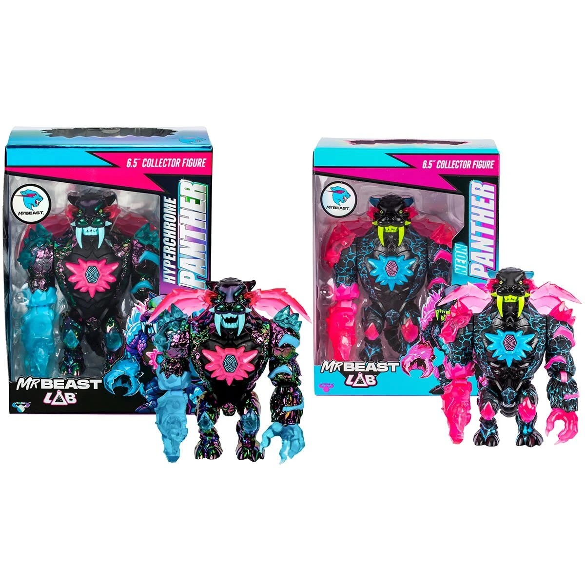 2 MrBeast Lab Neon Panther Collector Figure - Assorted, 2 of 10