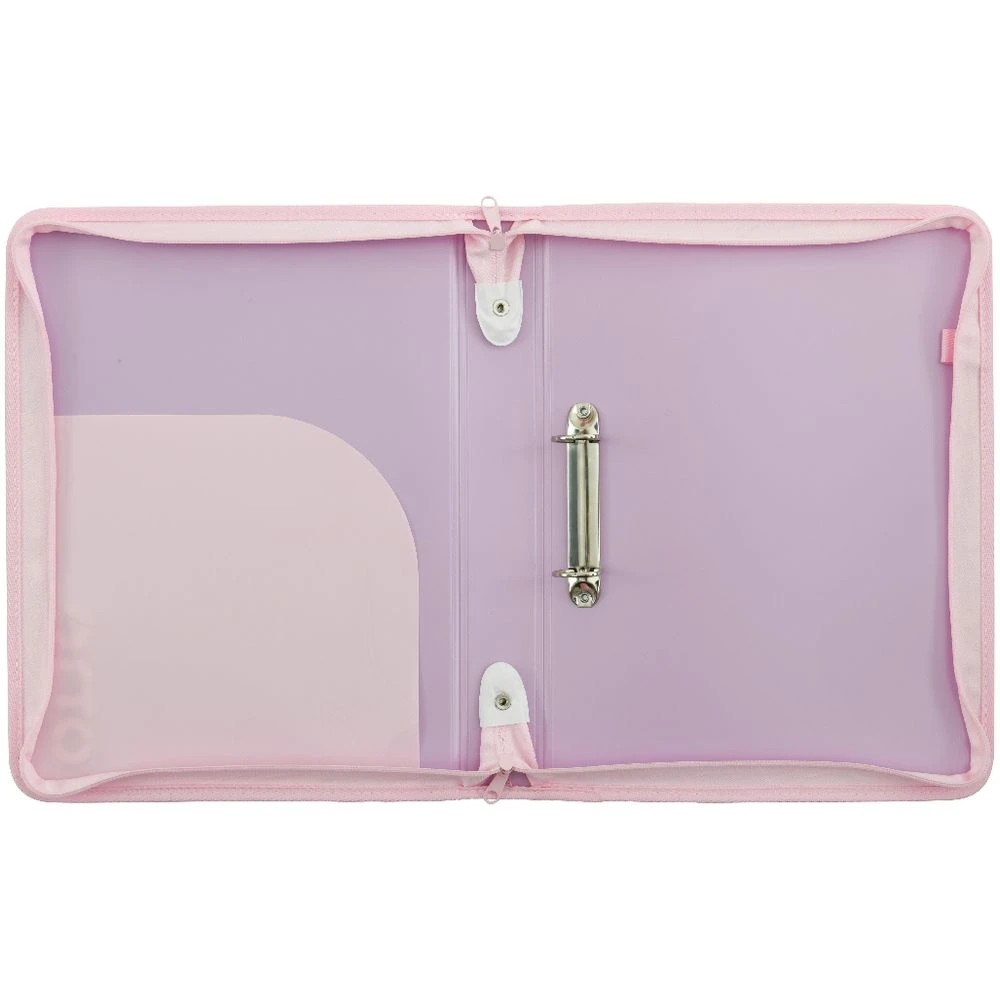 4 Otto A4 2 D-Ring Zipper Binder Purple, 4 of 5