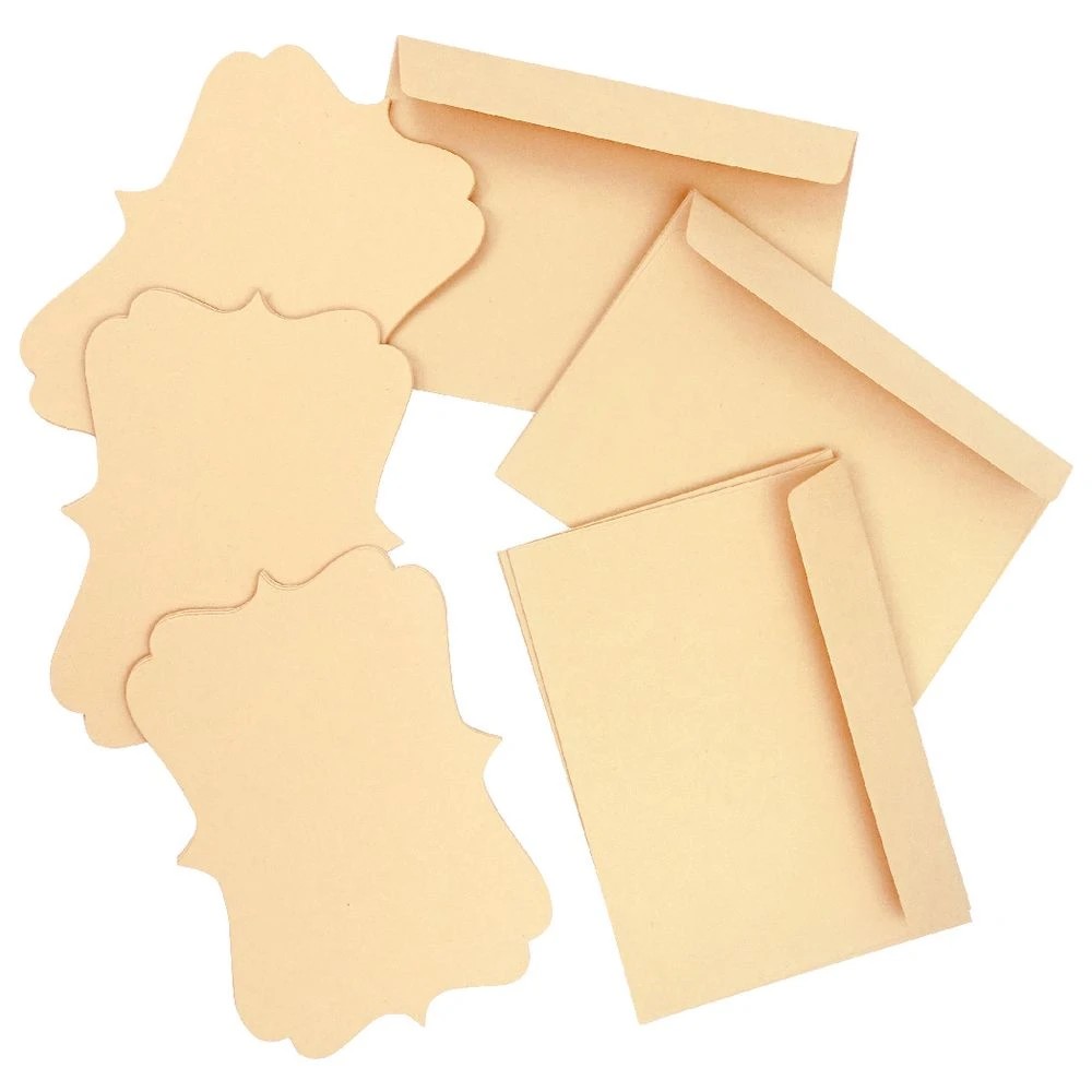 3 Quill 125 x 175mm Cards and Envelopes Vintage Die Cut 15 Pack, 3 of 5