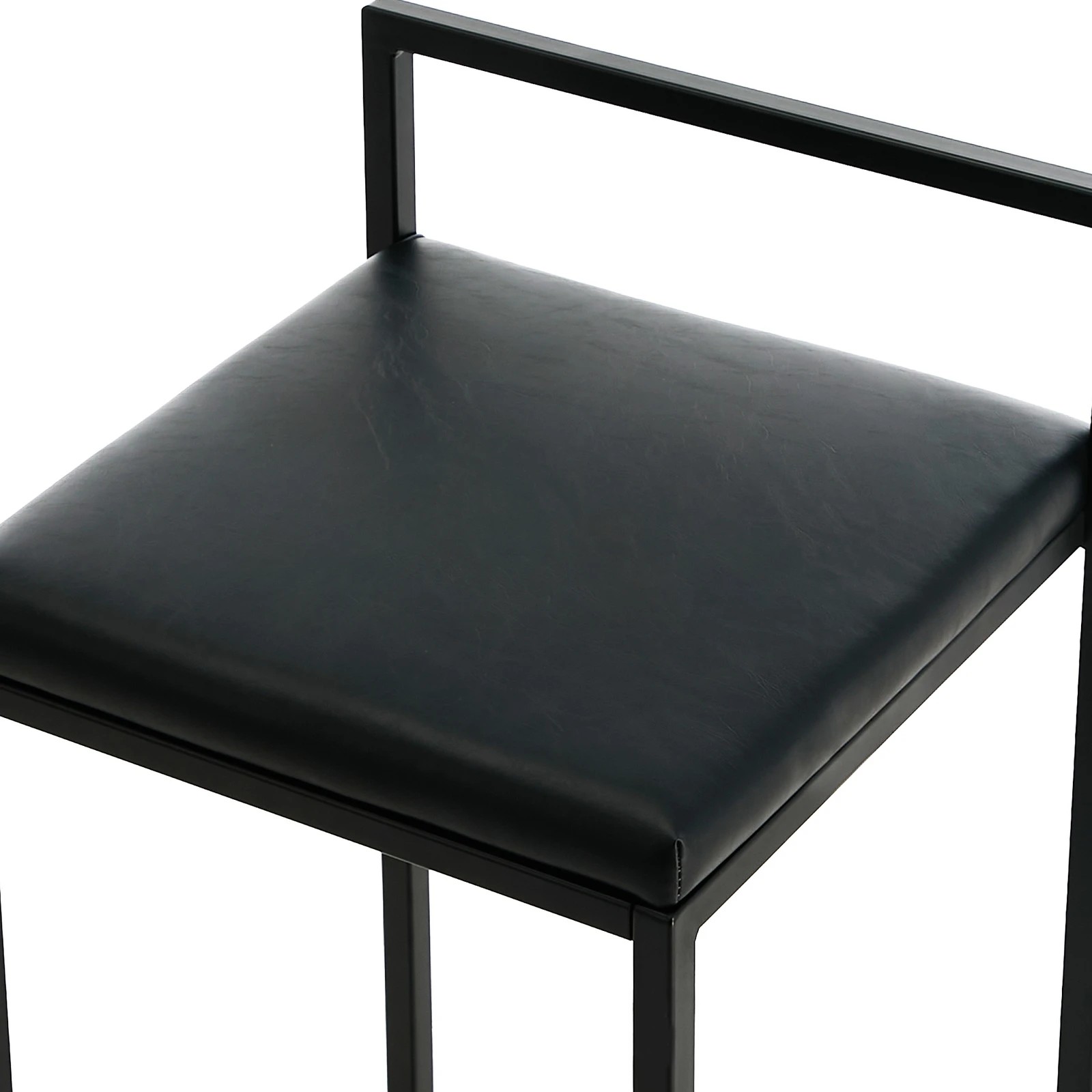 10 Oikiture 2x Bar Stools Kitchen Dining Stool Counter High Chair Leather - Black, 10 of 10