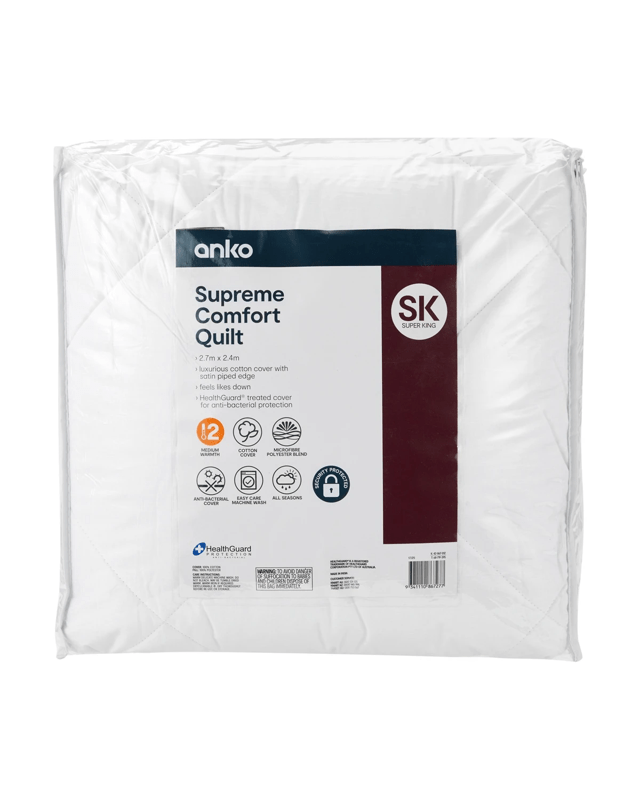 Supreme Comfort Quilt - Super King Bed, W