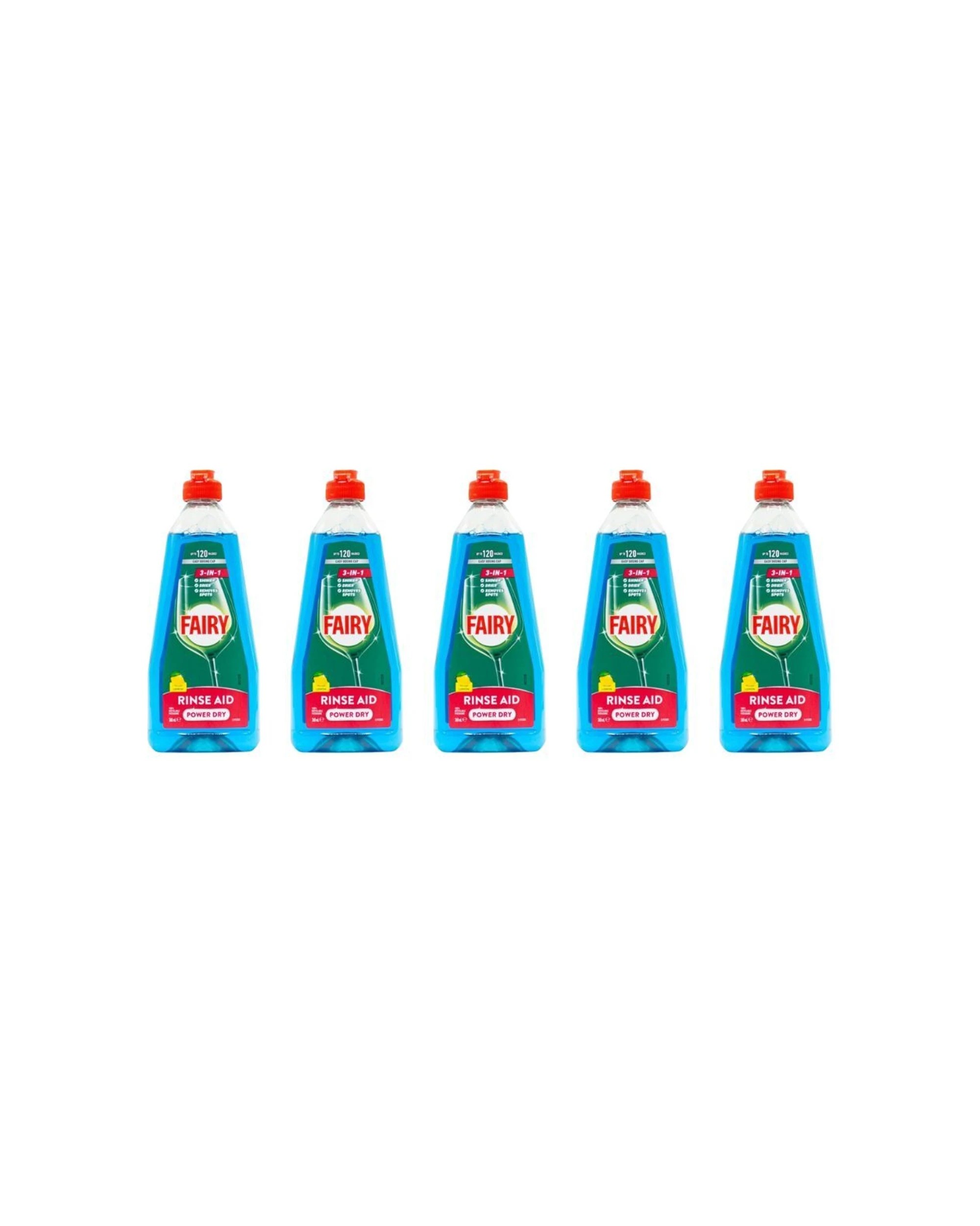 1 Fairy 5pc 360ml Rinse Aid 3in1 Power Dry Dish Cleaner Lemon - Clear, 1 of 3