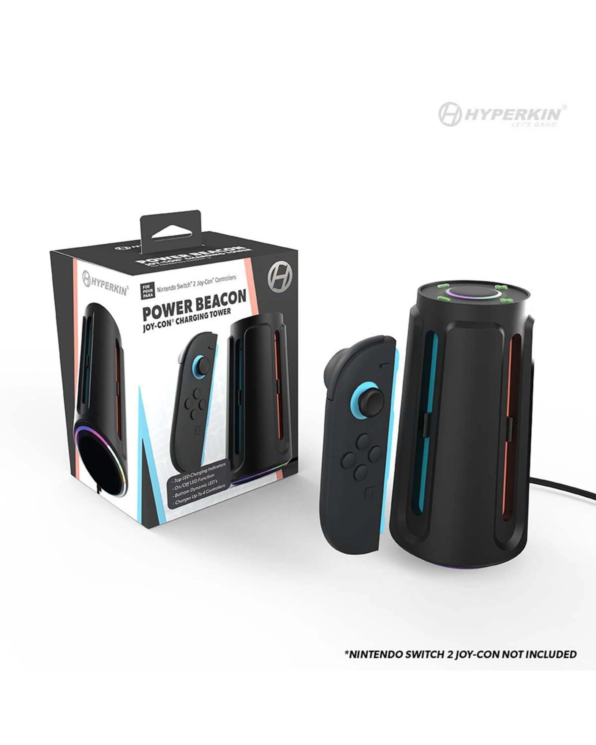 2 Hyperkin Power Beacon Joy-Con Charging Tower for Nintendo Switch 2 - Black, 2 of 7