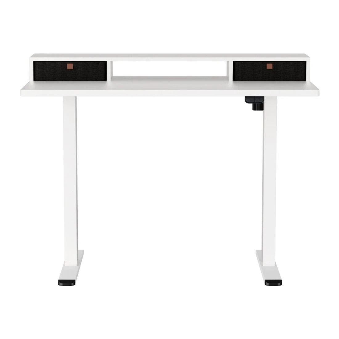 4 Artiss Electric Standing Desk with Storage Shelf Drawer Office Table - White, 4 of 7