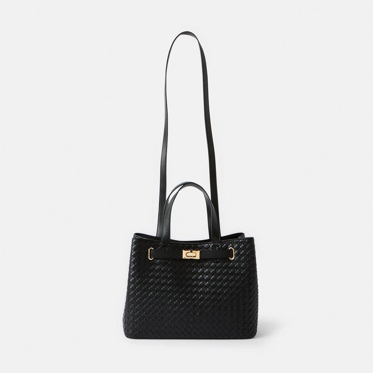 1 Crossbody Tote Bag Black, 1 of 3