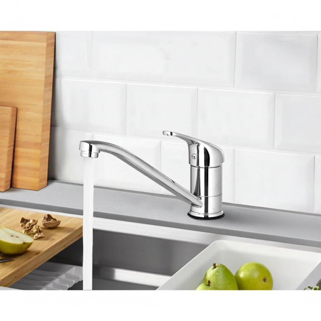 3 Cefito Kitchen Mixer Tap Mixer Long Spout Sink Faucet Basin Laundry - Silver, 3 of 5