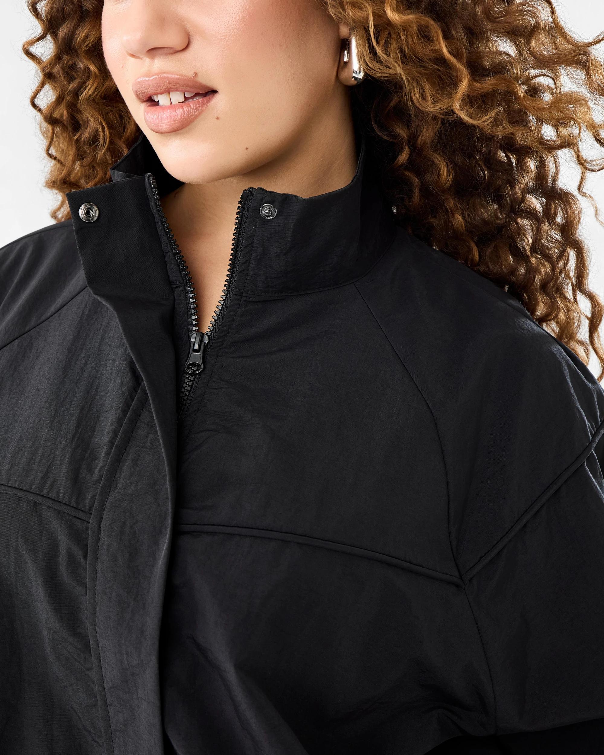 6 Sporty Zip Up Jacket Black, 6 of 9
