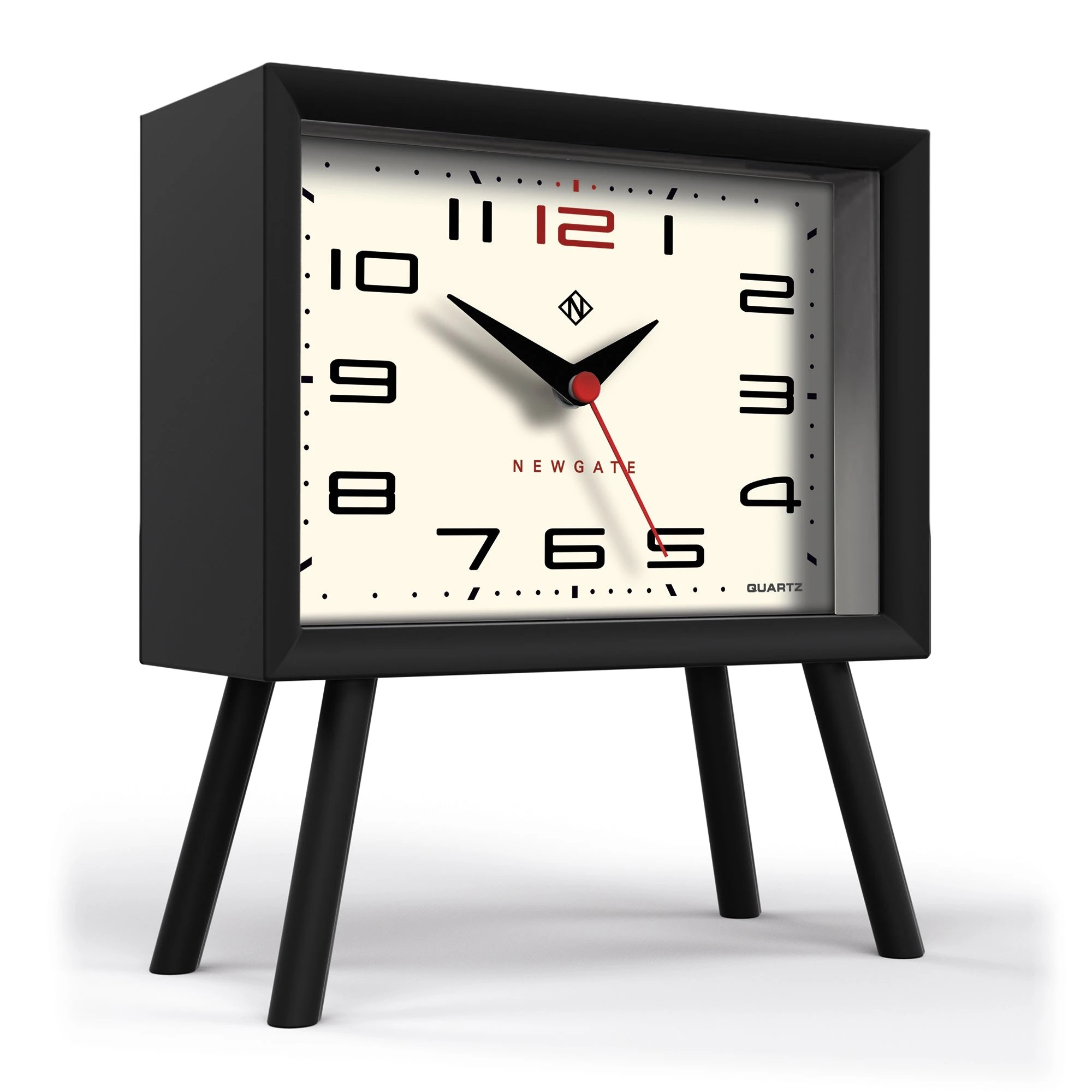 2 Newgate Henry Mantel Clock Neutral Mono Ii Dial - Black, 2 of 4