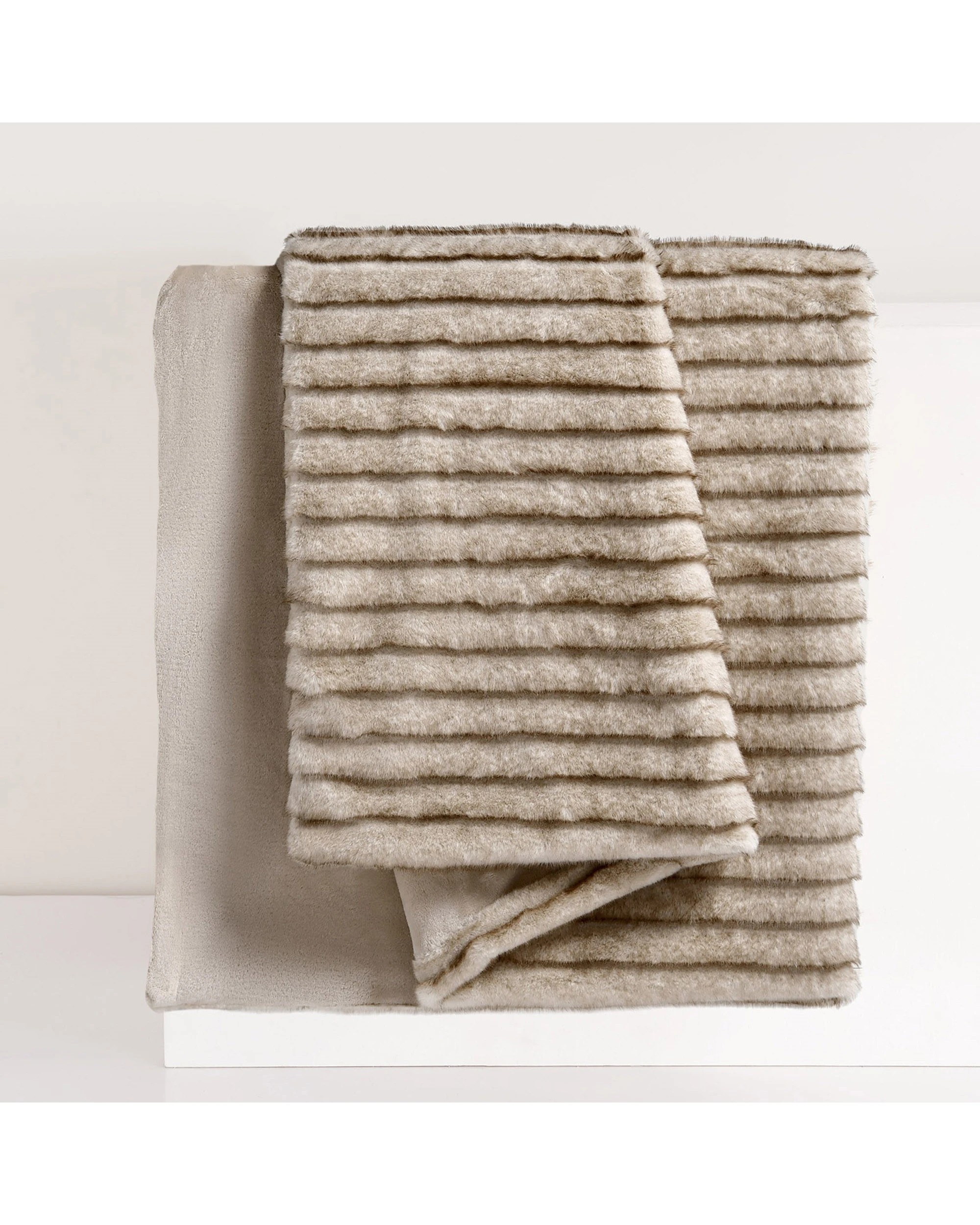 2 Dreamaker Nara Luxe Faux Mink Throw Blanket 130x170cm - Brown, 2 of 5