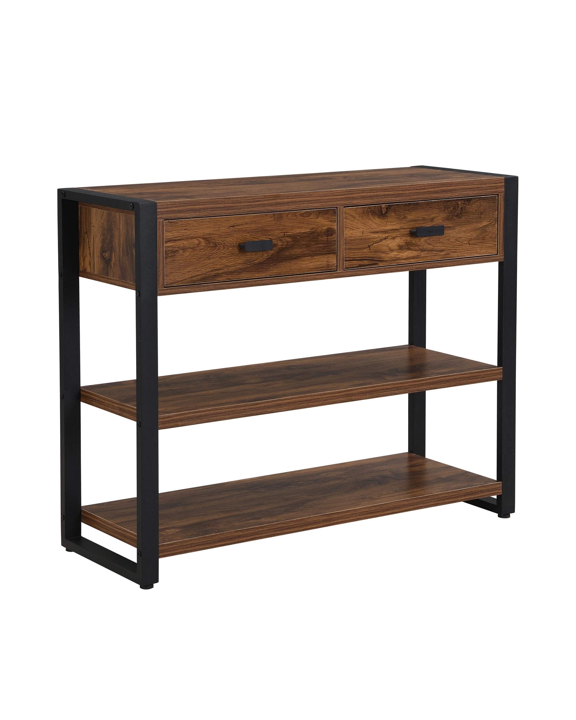 4 IHOMDEC Console Table with Two Drawers and 3 Shelves, 4 of 5