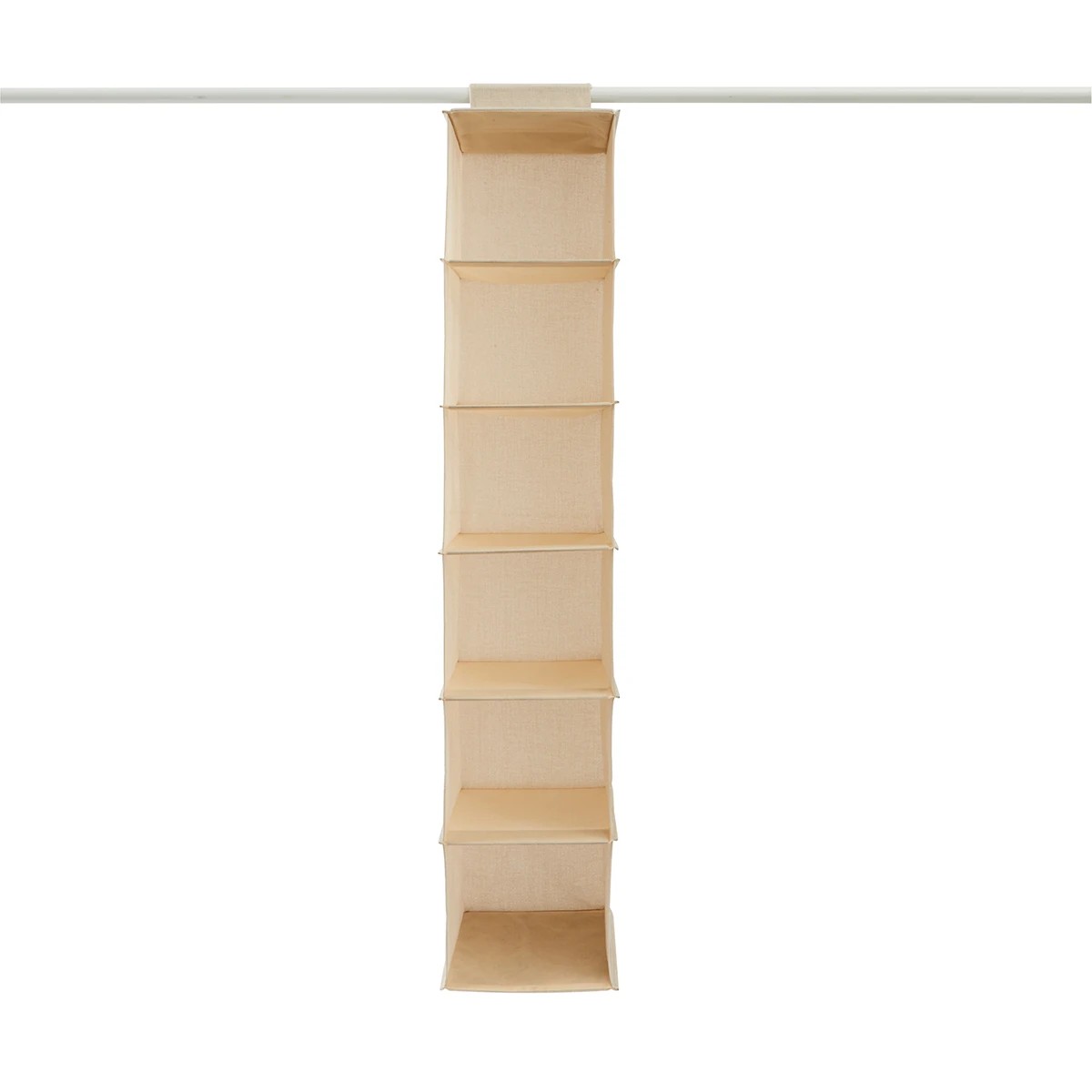 5 6 Shelf Linen Look Hanging Organiser, 5 of 10