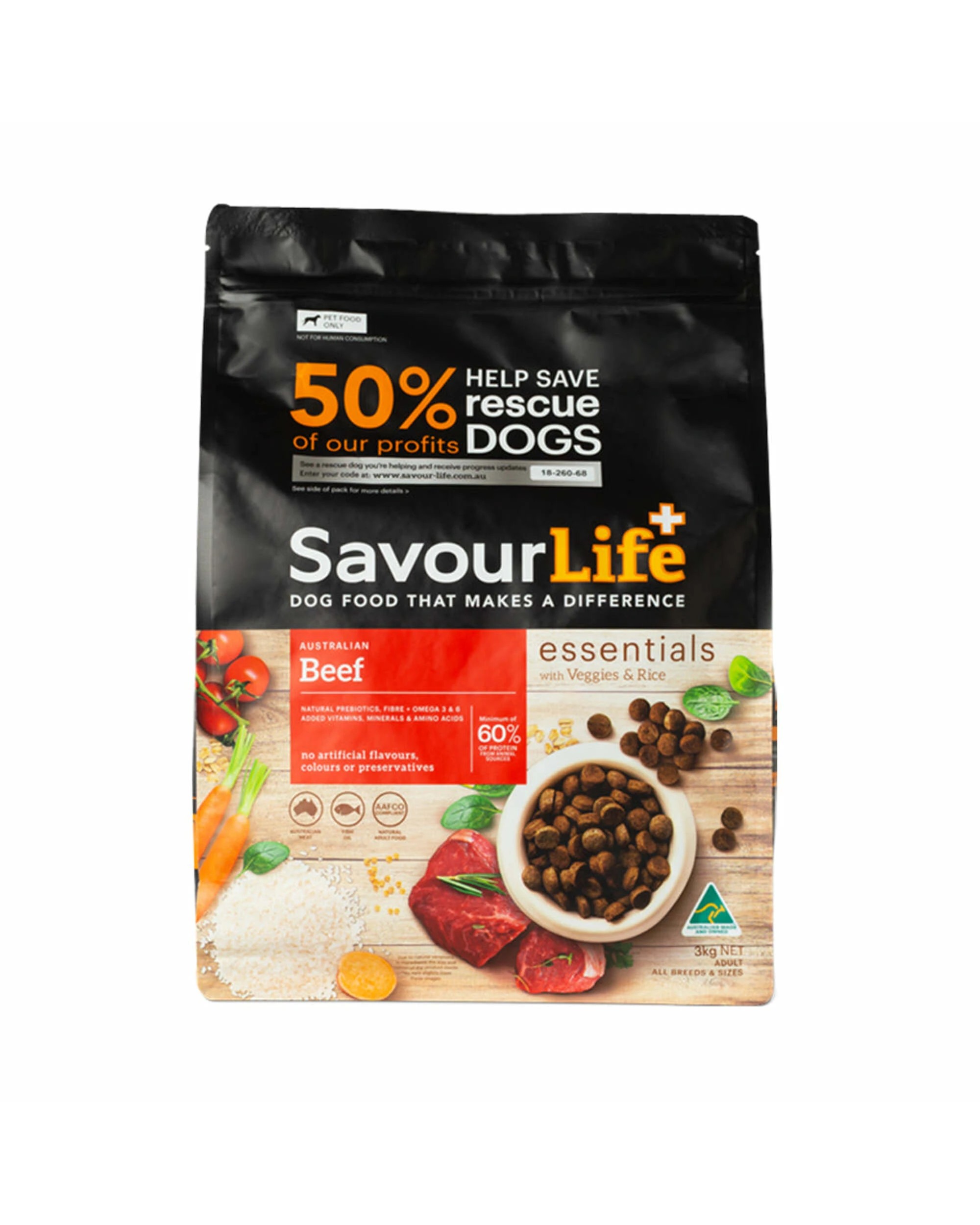 1 Savourlife Essentials Adult Beef 3kg, 1 of 2