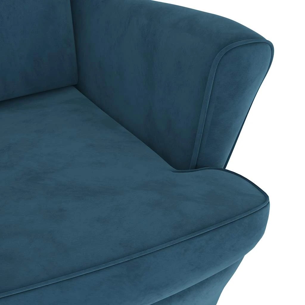 6 vidaXL armchair Reclining Mechanism - Blue, 6 of 8