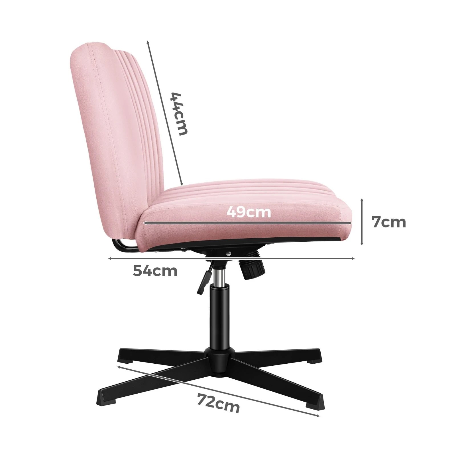 5 Alfordson Office Chair Computer Executive Seat Work Ottoman Velvet - Pink, 5 of 10
