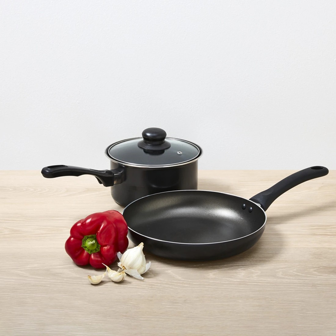 2 18cm Carbon Steel Non-Stick Saucepan, 2 of 2