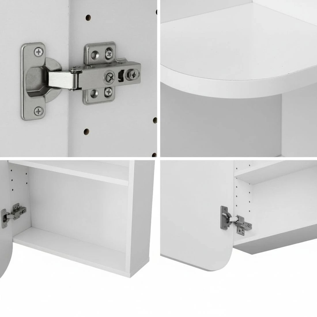 5 Cefito Bathroom Mirror Cabinet Medicine Shaving Arch Wall Hung 450x900mm - White, 5 of 5