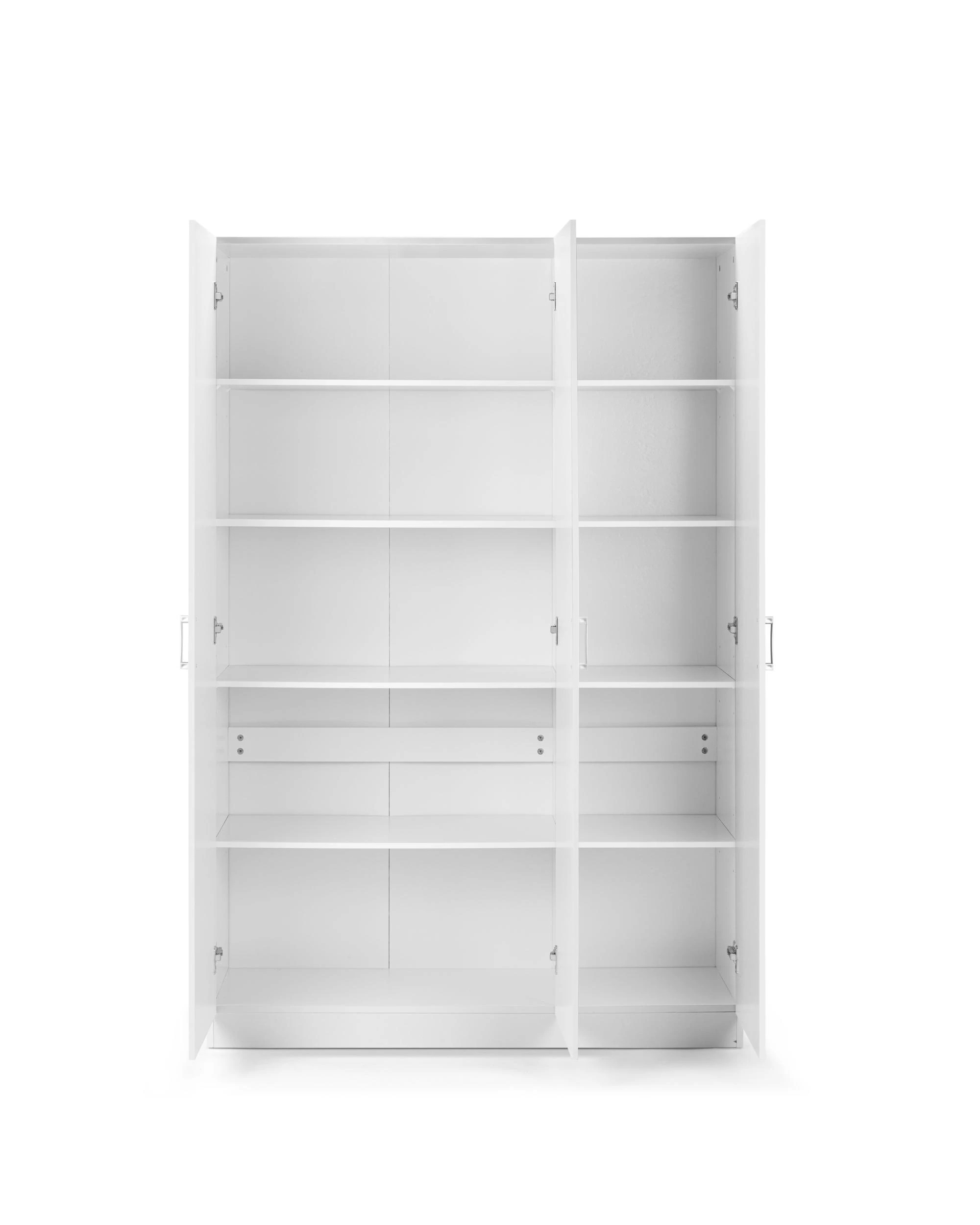 6 Kodu Ivy Pantry Cupboard Storage Cabinet 3 Door 5 Tier Shelf Multipurpose - White, 6 of 10