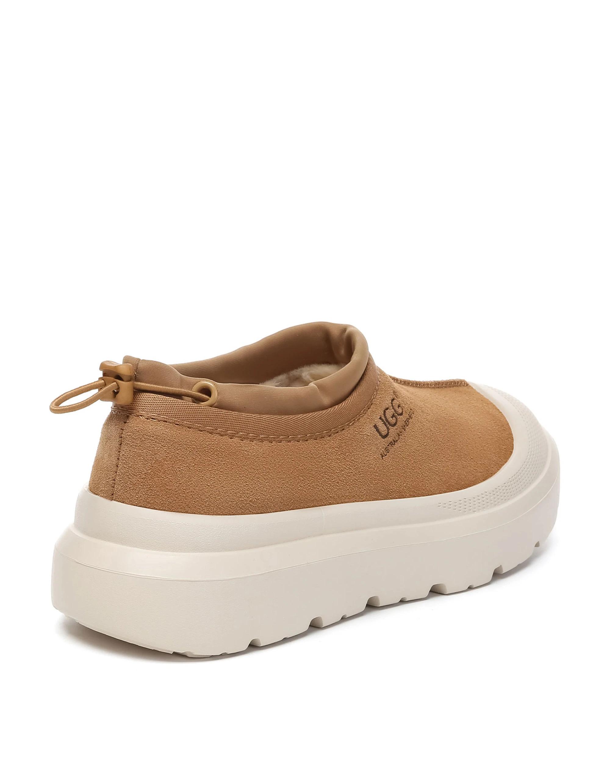 3 Australian Shepherd UGG Men Harlow Drawstring Large Size Slippers BEIGE WHITE, 3 of 4