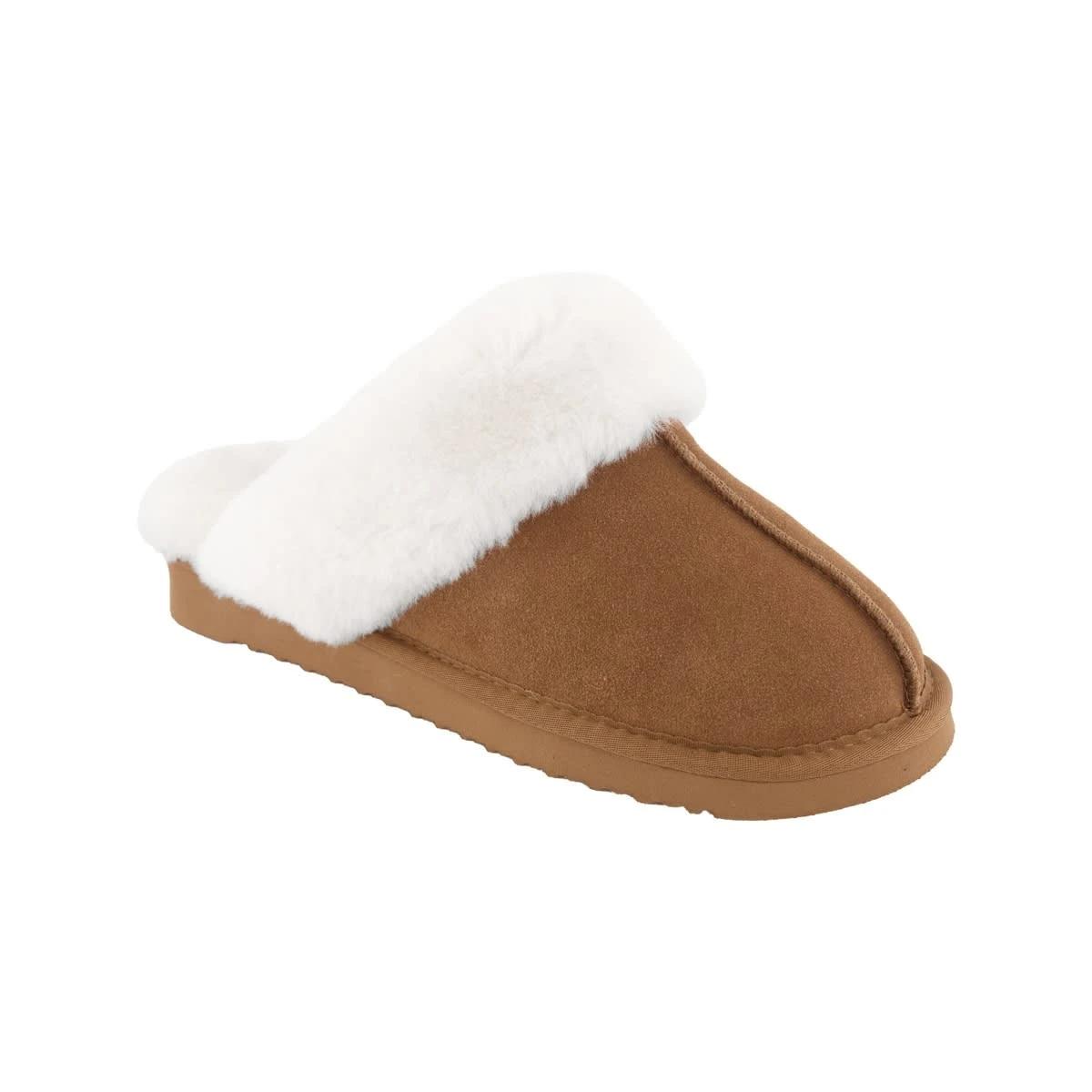 1 Elevated Sheepskin Scuffs Brown, 1 of 3