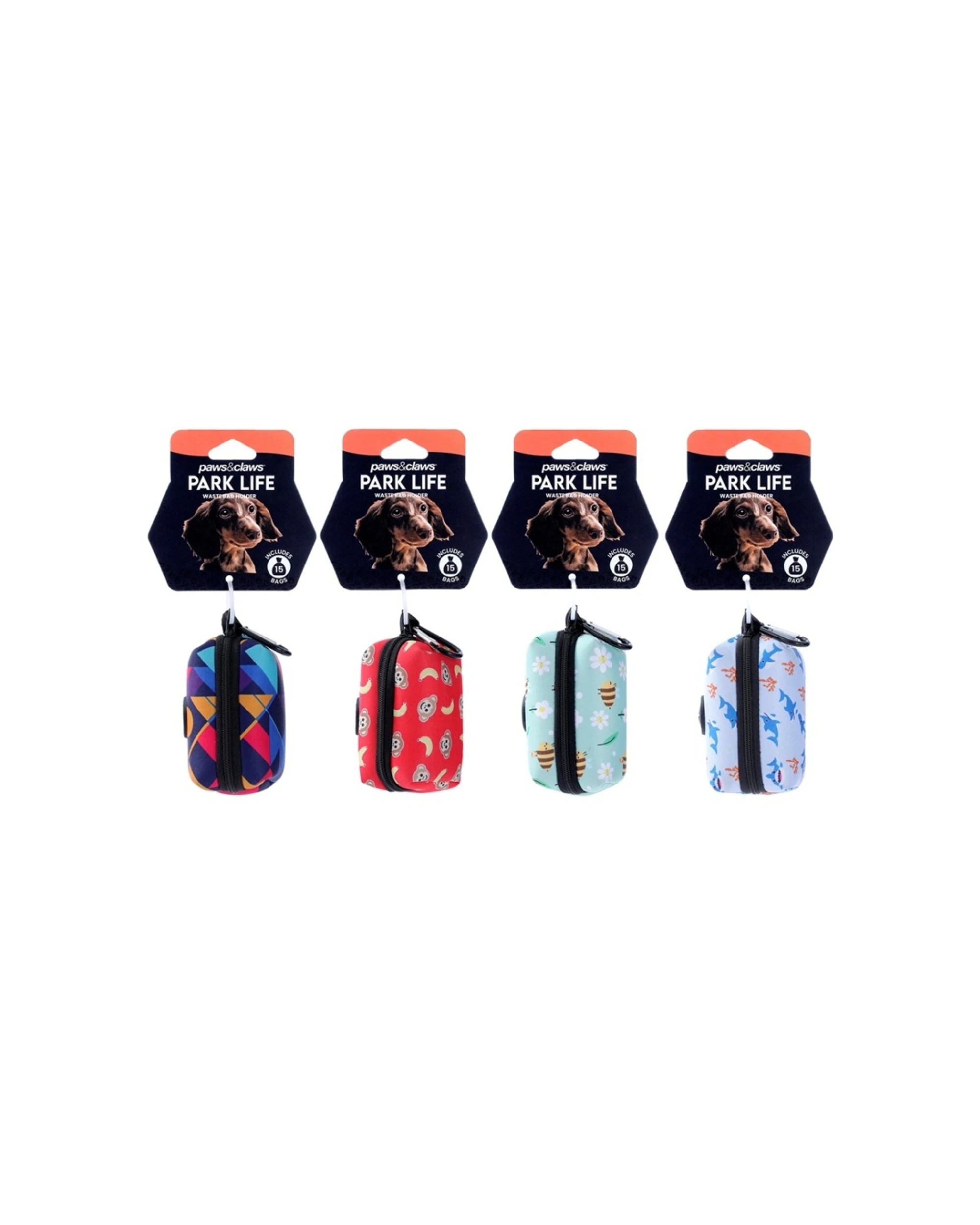 3 Paws & Claws 6PK Pet Dog Park Life Waste Bag Holder - Assorted, 3 of 7