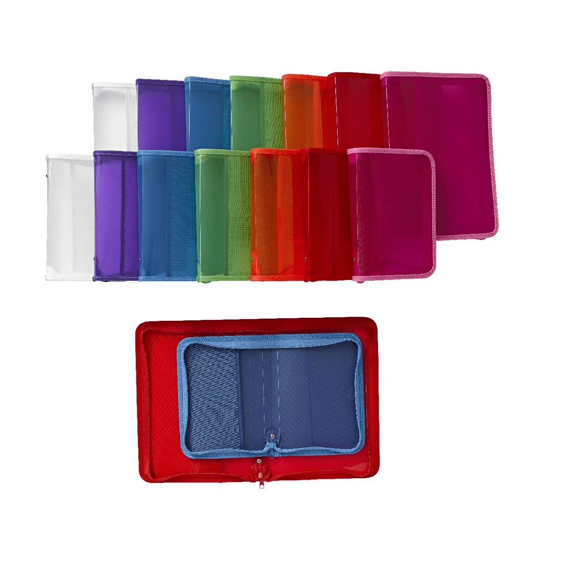 7 Ausinc A4 Zipped Document Folder Blue, 7 of 7