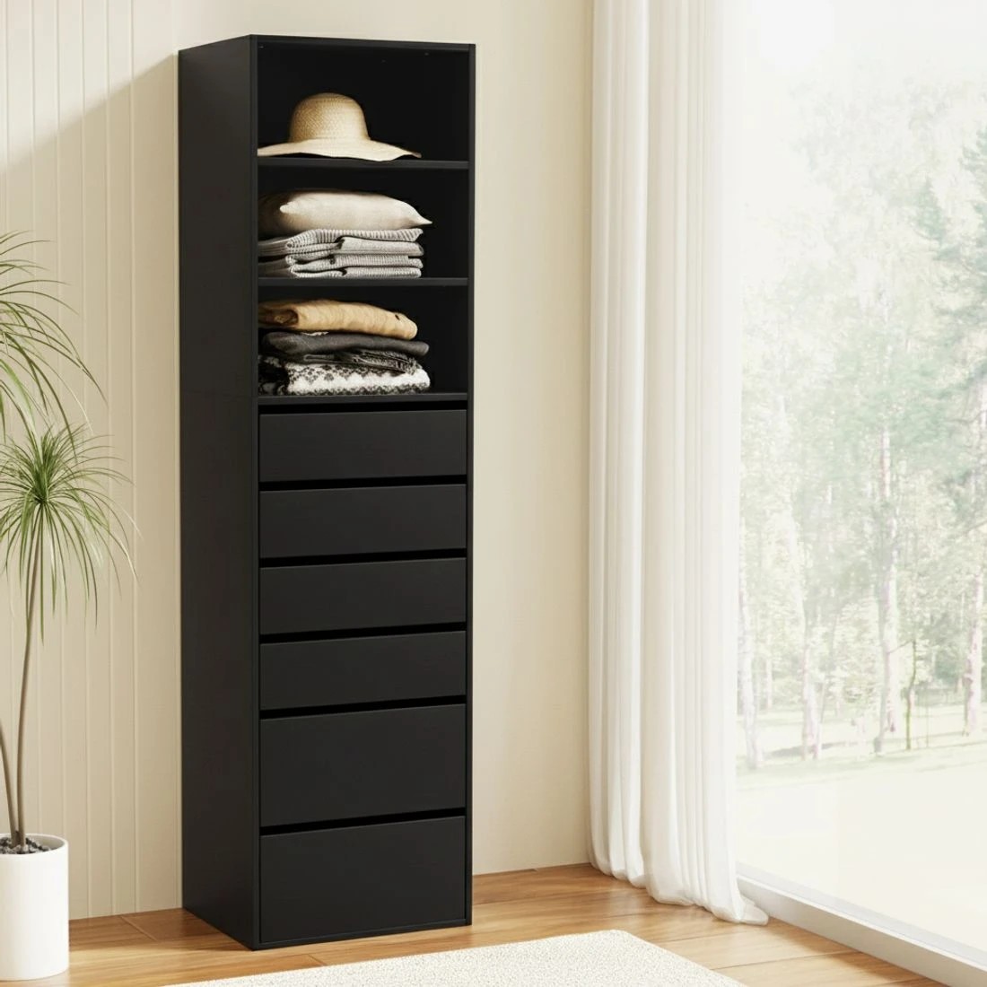 7 Artiss 6 Chest of Drawers Tallboy Cabinet - Natural, 7 of 7