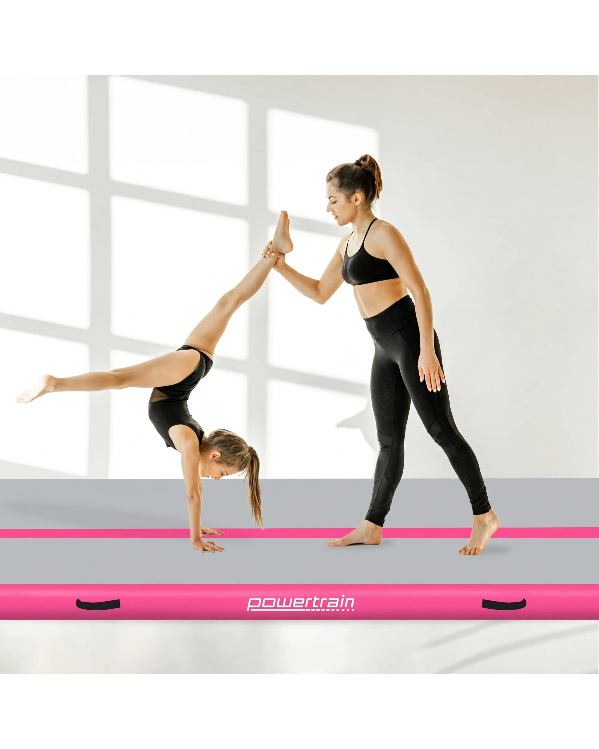 5 Powertrain Sports 4m x 2m Air Track Gymnastics Mat Tumbling Exercise - Pink, 5 of 9
