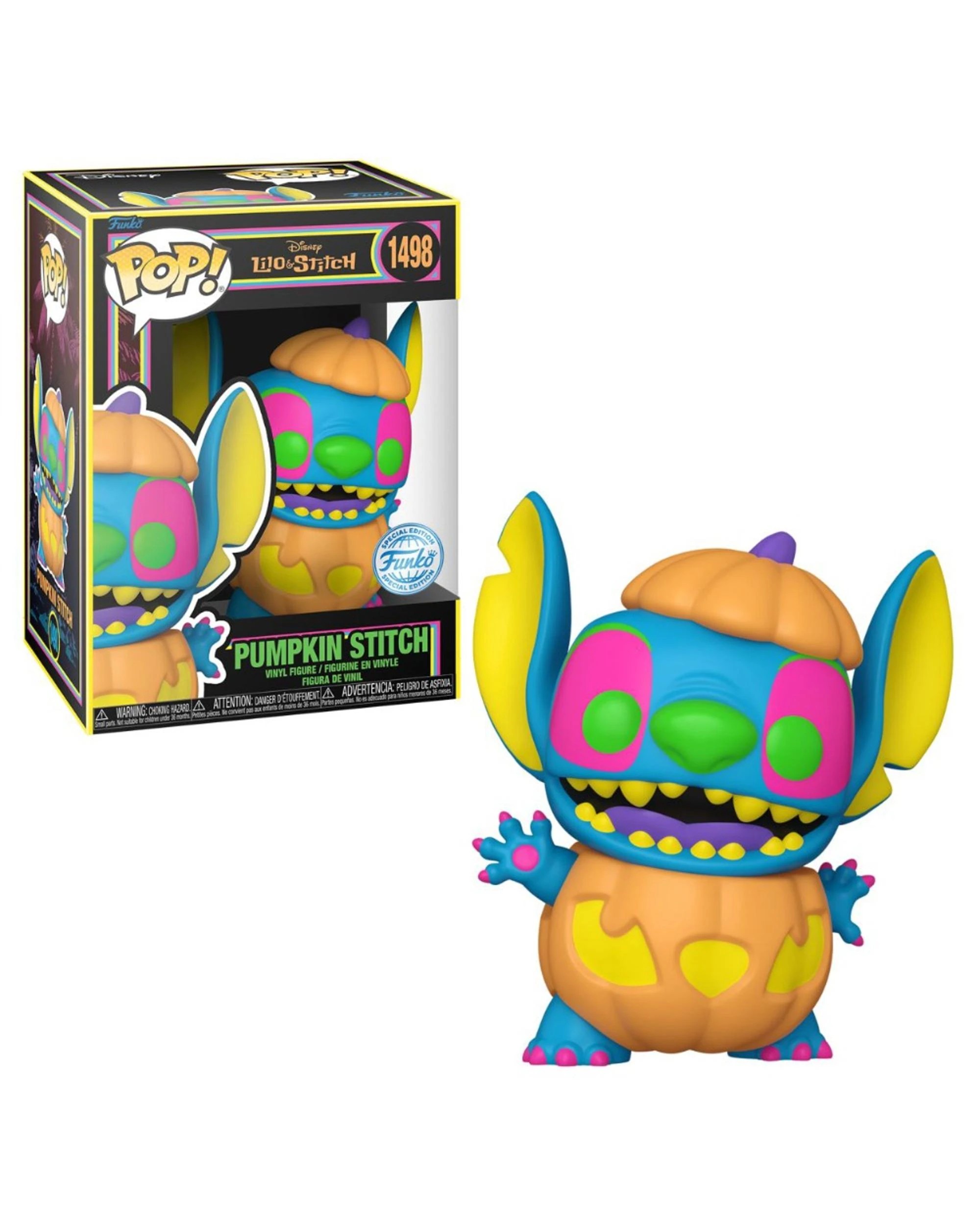 1 Lilo and Stitch Pumpkin Stitch Blacklight Funko POP! Vinyl, 1 of 4