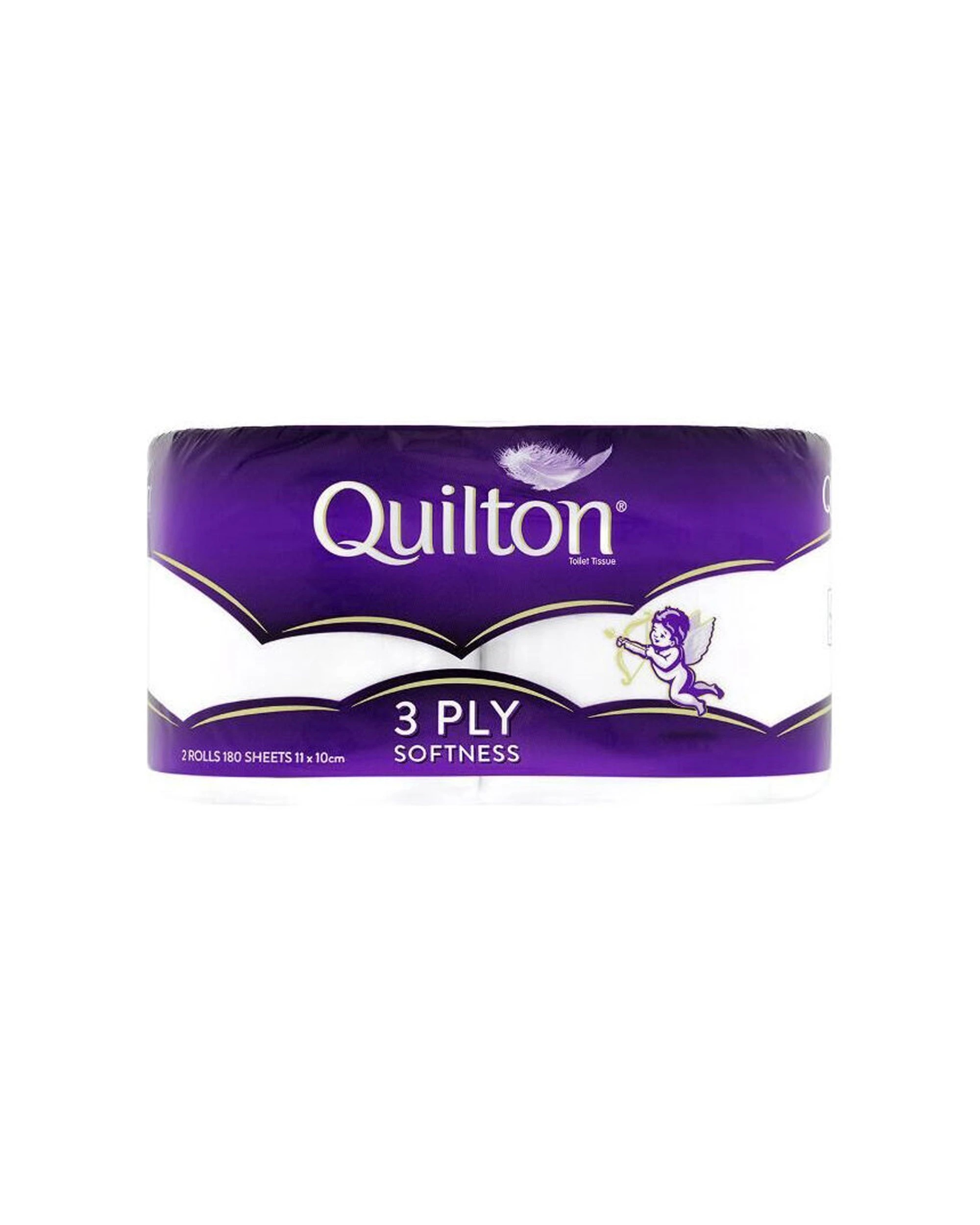 2 Quilton 14x 2pc Toilet Tissue Roll 3-Ply Softness 180 Sheets - White, 2 of 2
