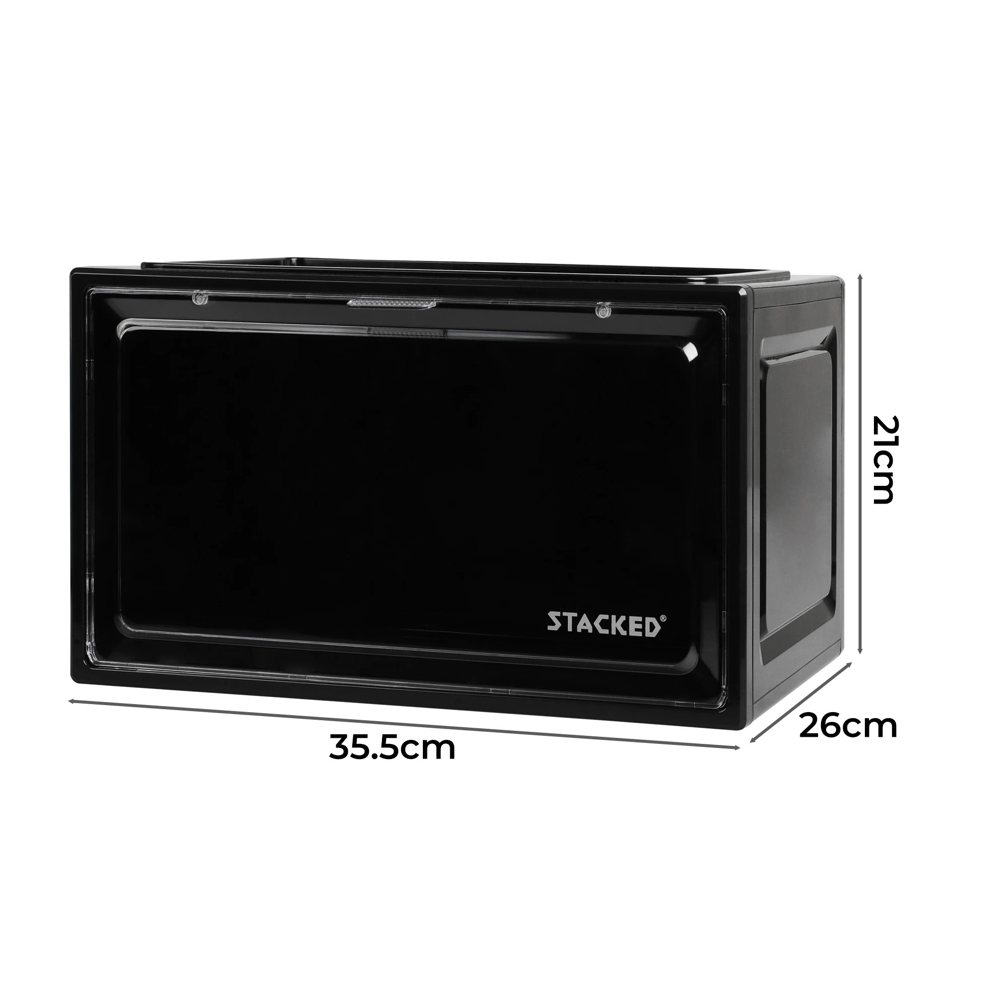 3 Stacked Shoe Box Acrylic Sneaker Display Case Magnetic Door Anti-oxidation, 3 of 8