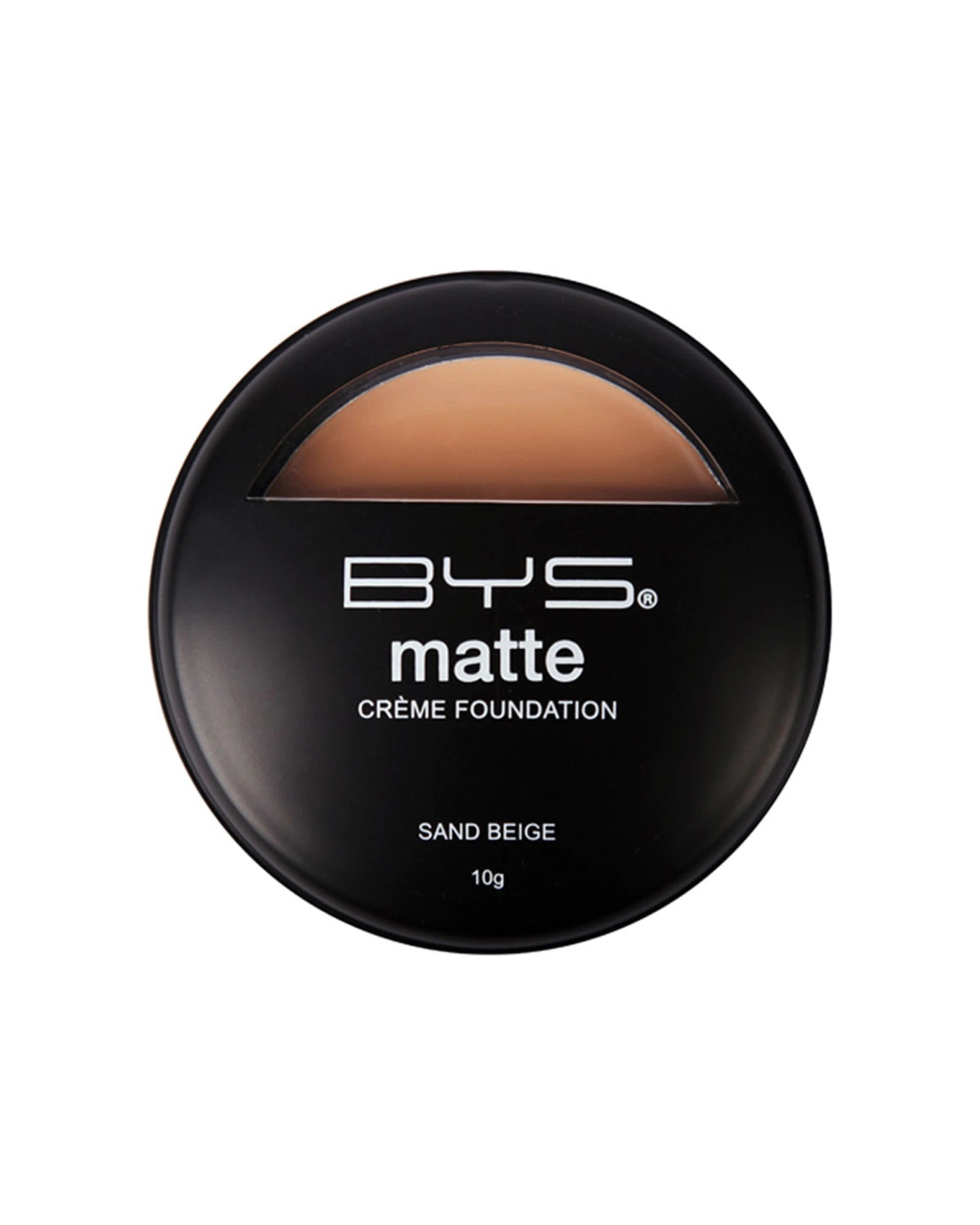 1 BYS Matte Creme Foundation Sand Hydrating Buildable Coverage Sponge 10g - Beige, 1 of 3