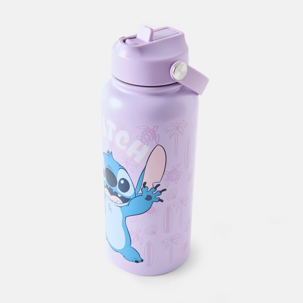3 946ml Lilac Disney Lilo & Stitch Aloha Stainless Steel Cylinder Drink Bottle, 3 of 5