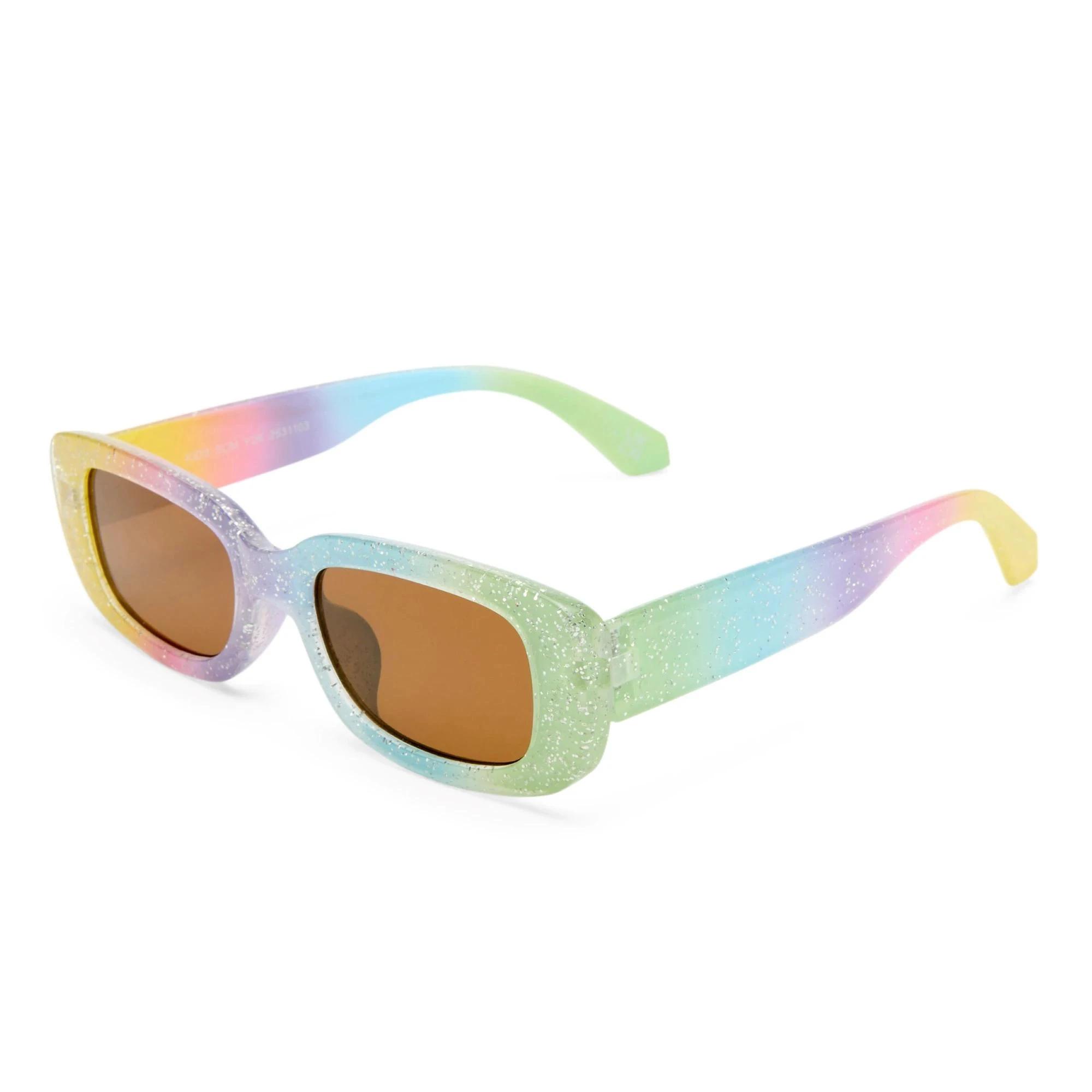2 SOLARIZED® Kids Slim Sunglasses, Pink Glitter RAINBOW GLITTER, 2 of 3