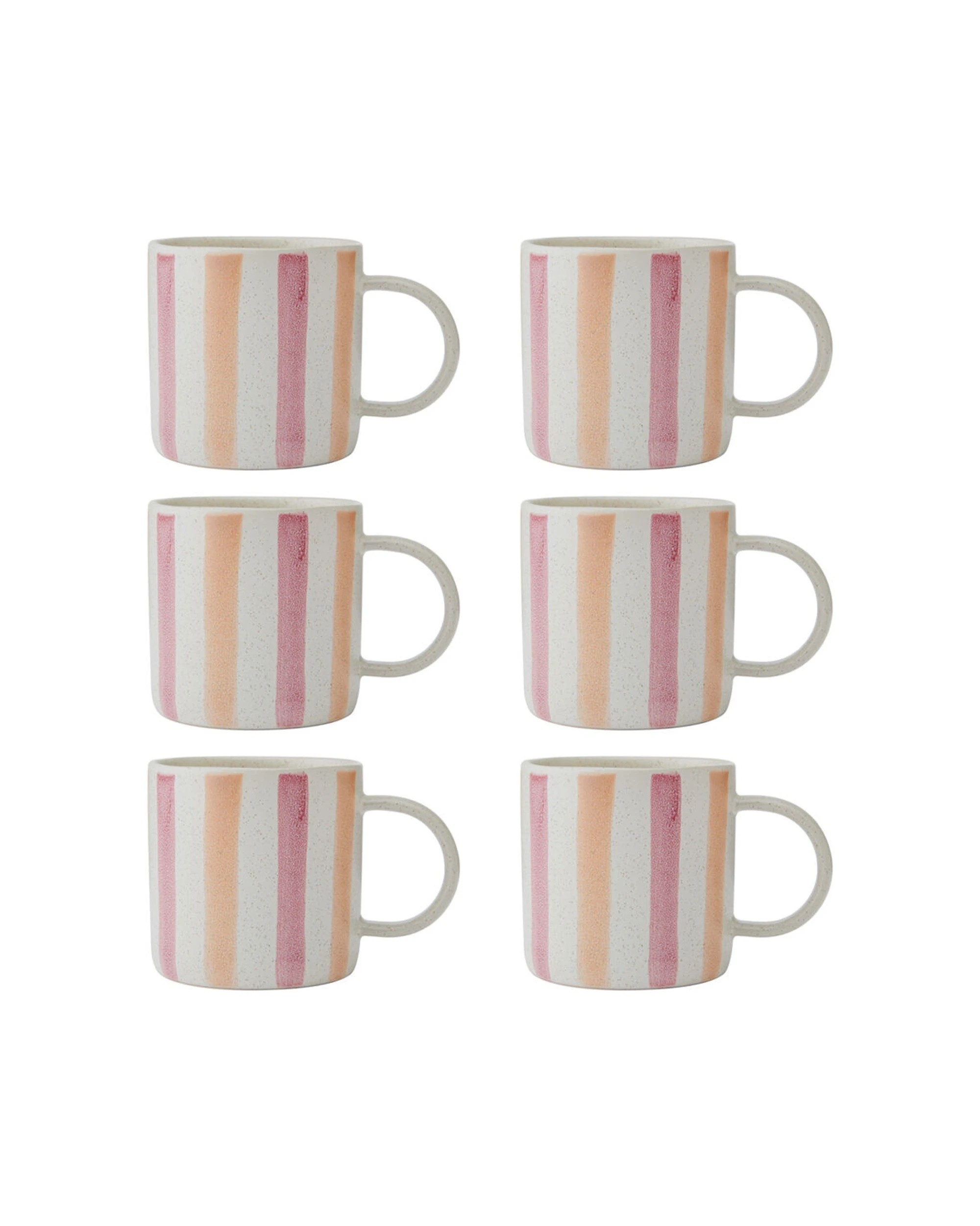 1 Mikasa 6PK Stoneware Coffee Mug 380ml Durable Microwave Dishwasher Safe - Multi, 1 of 8