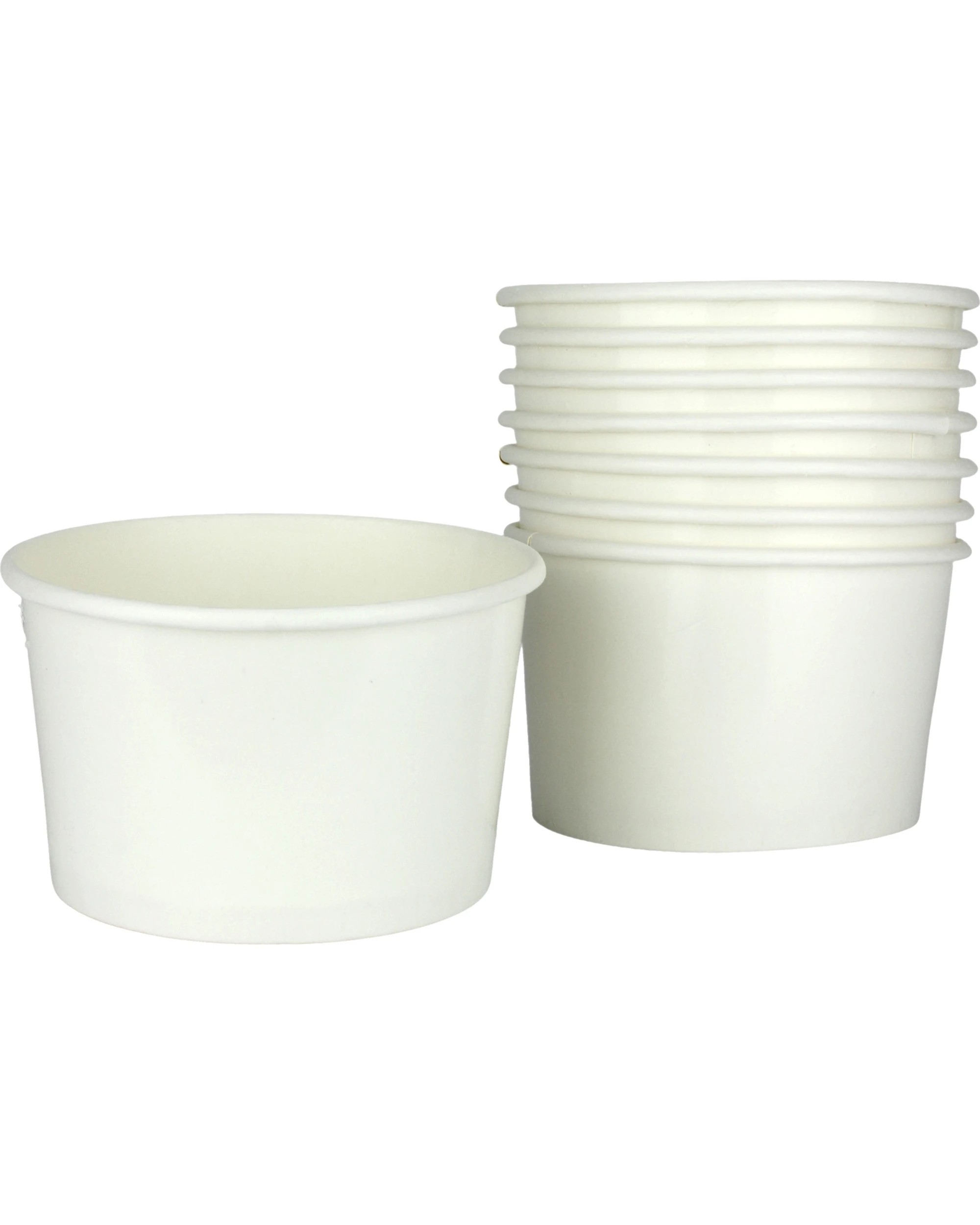 1 Durmaz Eco Snack Cups Pack of 8 - White, 1 of 2