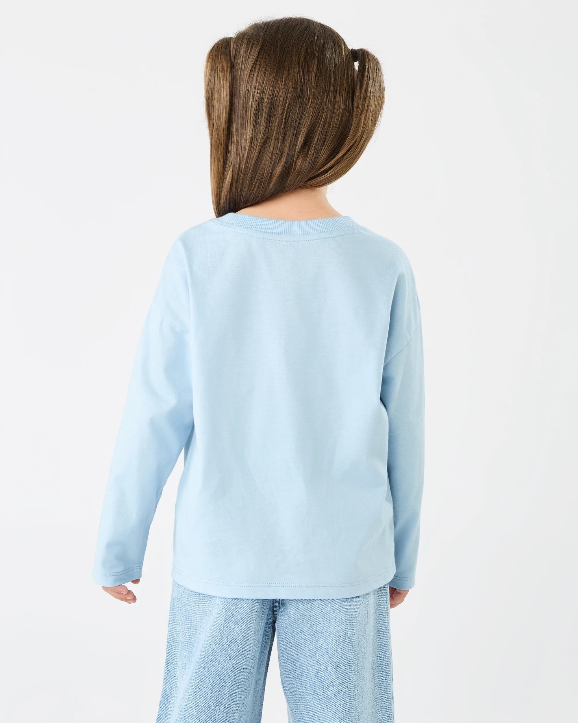 2 Long Sleeve Oversized T-shirt Blu Heart, 2 of 6