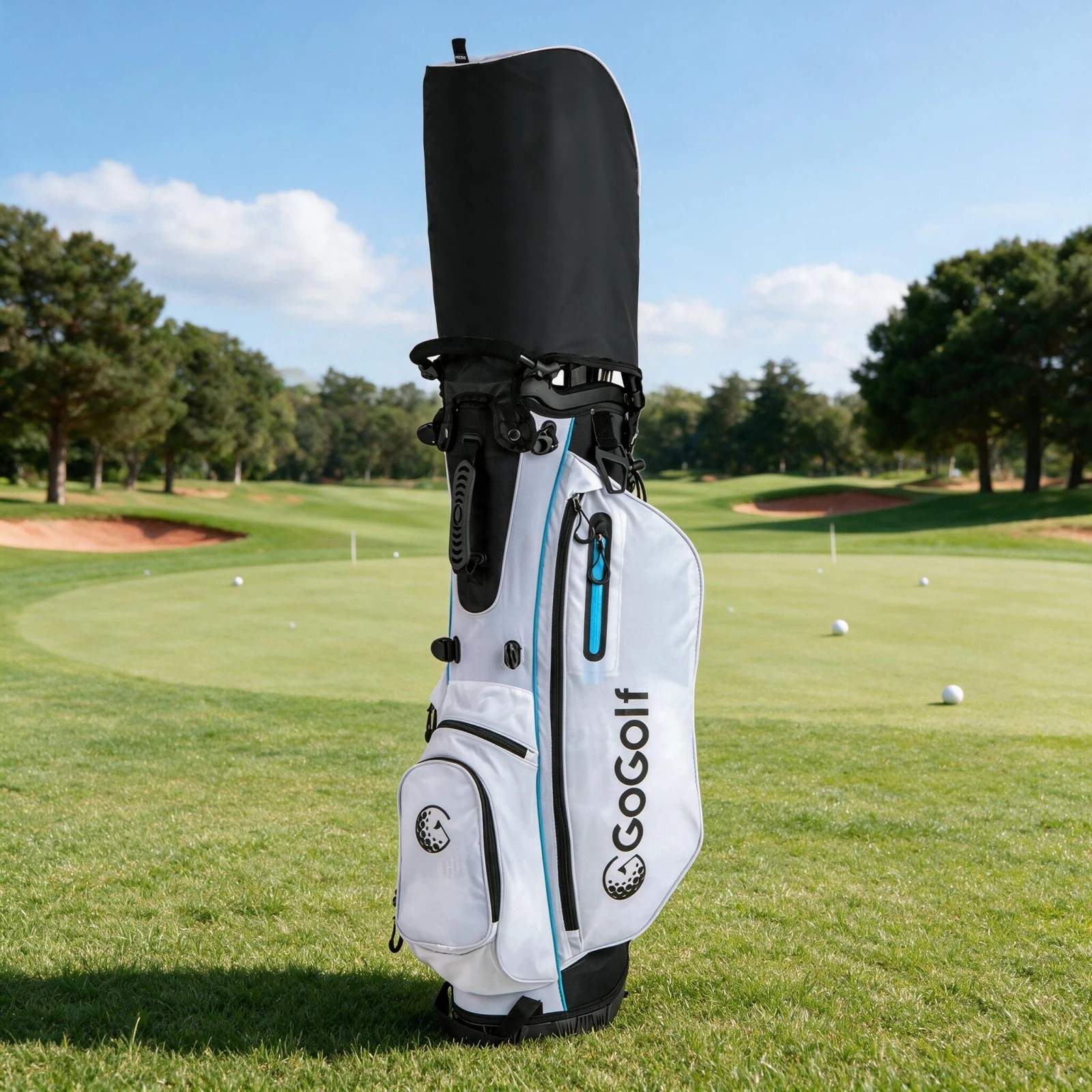 2 Costway Men's 15 Piece Portable Complete Golf Club Set w/Stand Bag Driver & Putter, 2 of 8