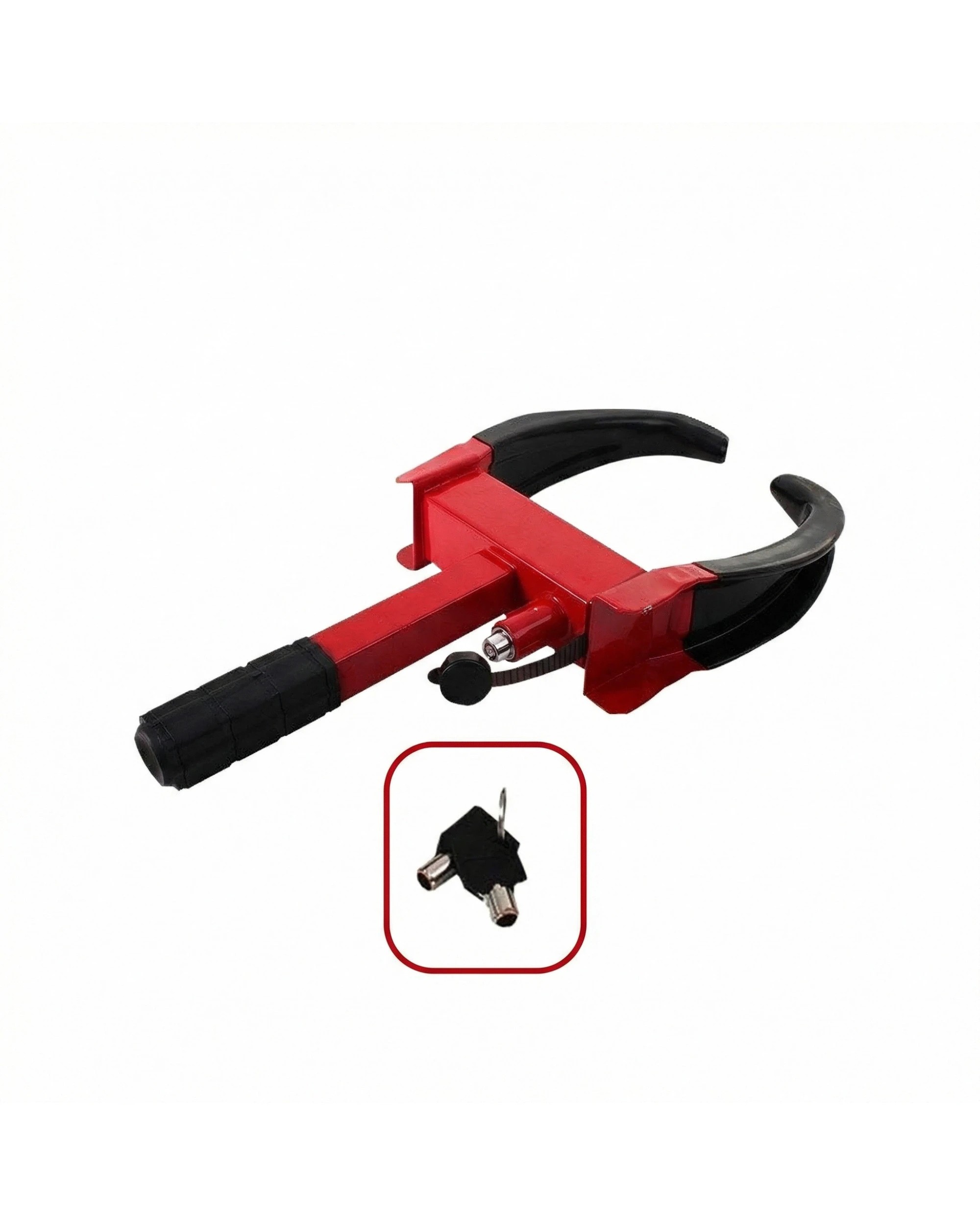 4 Alko 650300 Security Easy Clamp Anti Theft Wheel Lock - Red, 4 of 4