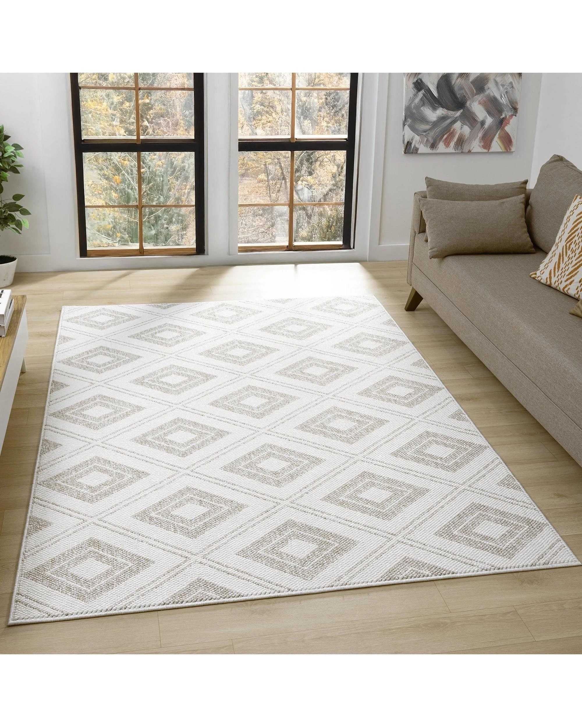 2 La Grace Home Salvino Premium Rug - 240x330cm - Pebble, 2 of 10