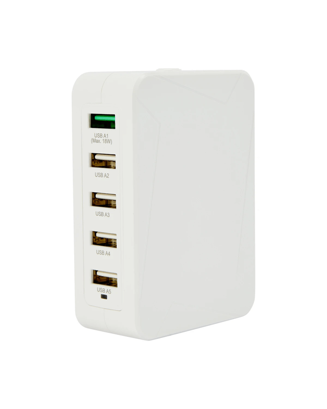 5 Port USB Charger with Travel 