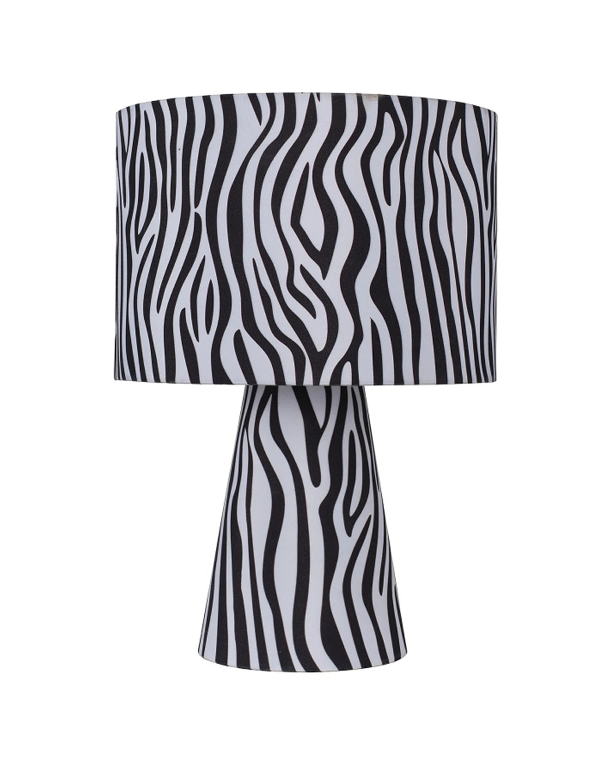 Lexi Lighting Momo Table Lamp Zebra Print Fabric Shade 41cm - Pattern ...