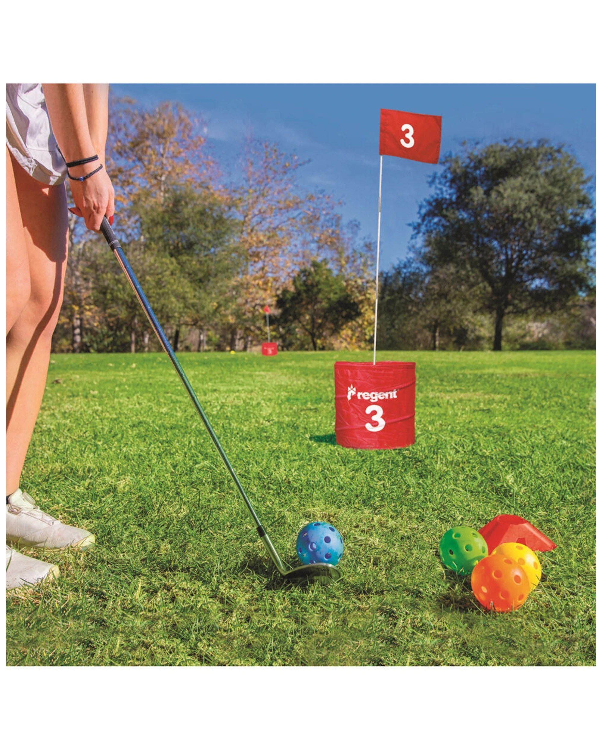 2 Regent Pop-Up Outdoor Backyard Golf Game Set With Carry Bag Portable Design - Red, 2 of 2