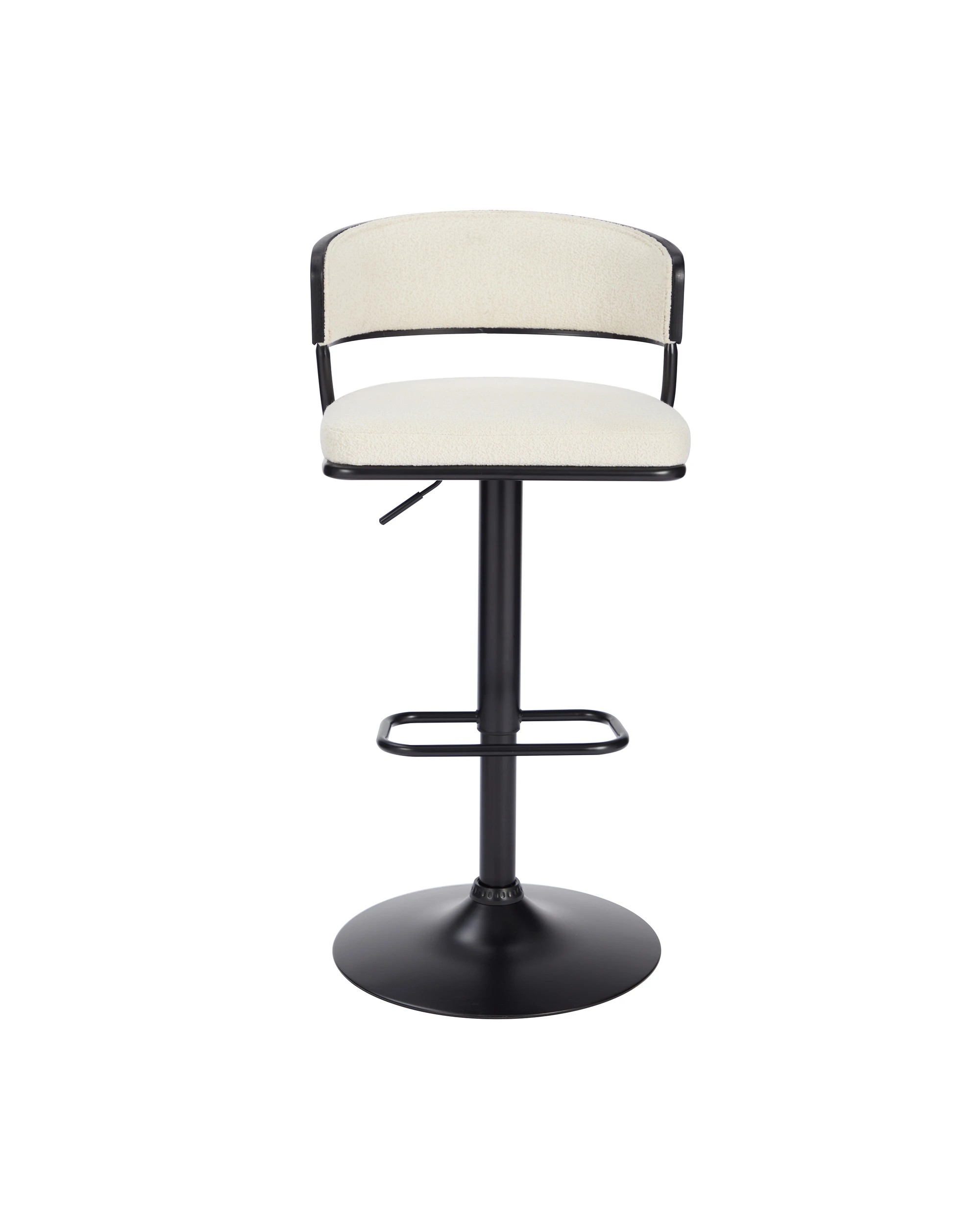 1 IHOMDEC Adjustable Swivel Bar Stools - White - White, 1 of 10