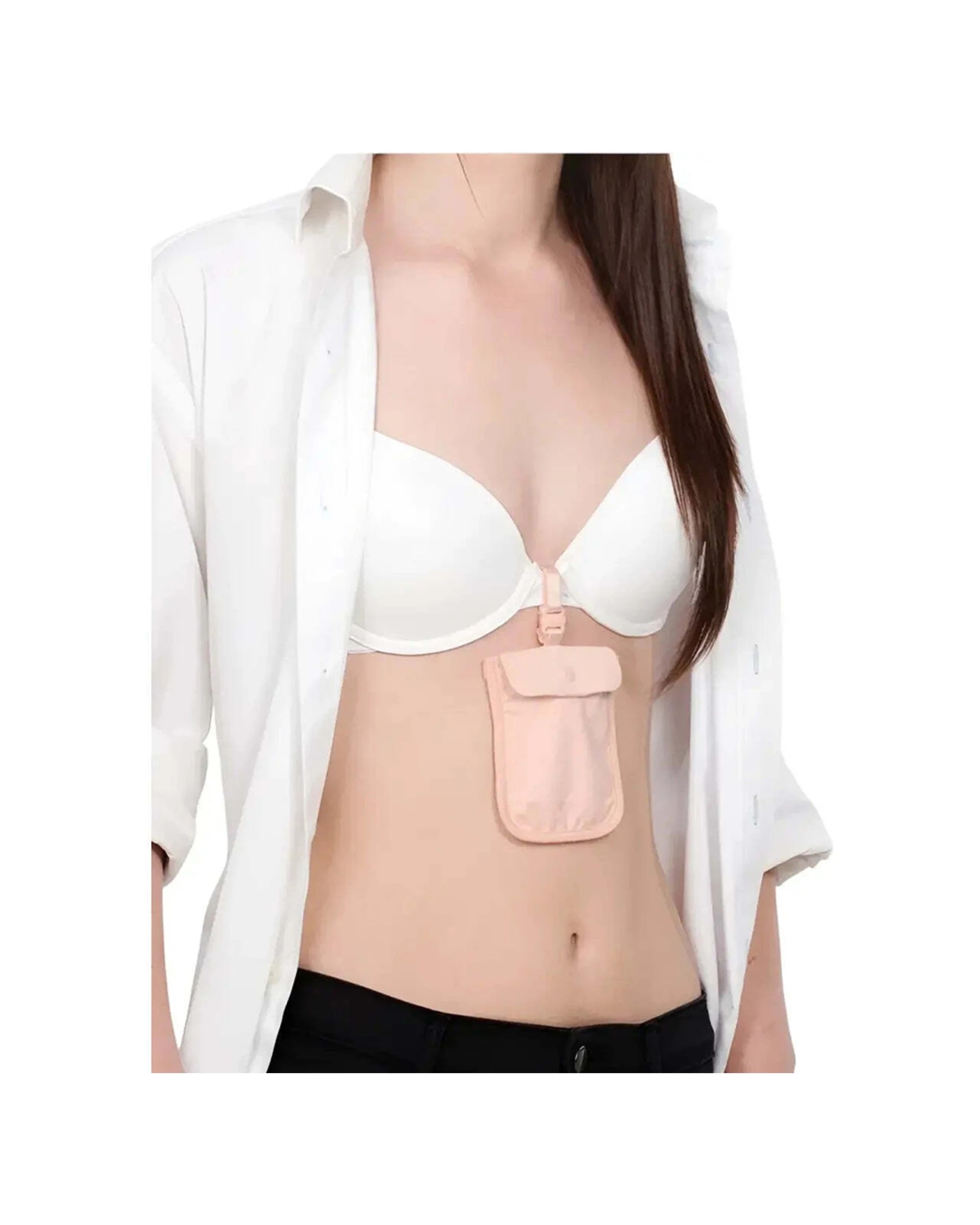 2 Pacsafe Coversafe S25 Secret Bra Pouch Soft Touch Nylon Spandex Lightweight Orchid Pink - Pink, 2 of 4