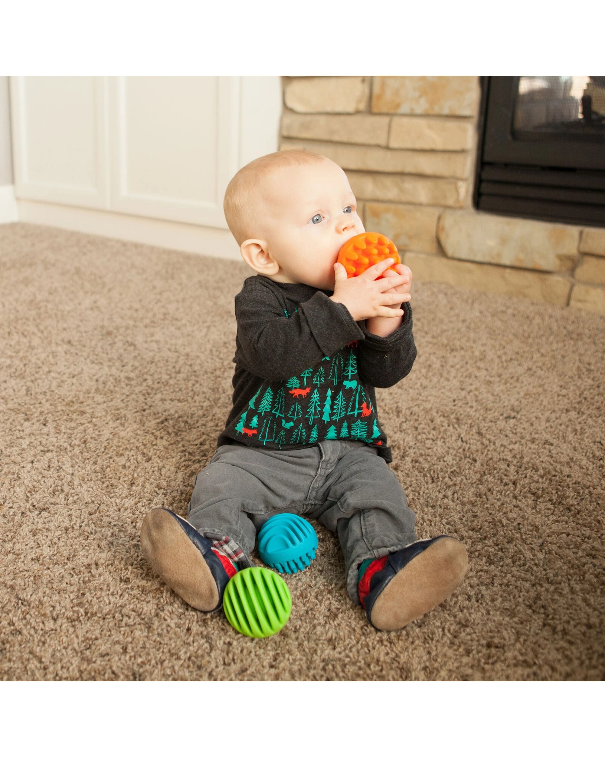 7 Fat Brain Toy Co Infant Toddler Nursery Play Sensory Roller - Multi, 7 of 8